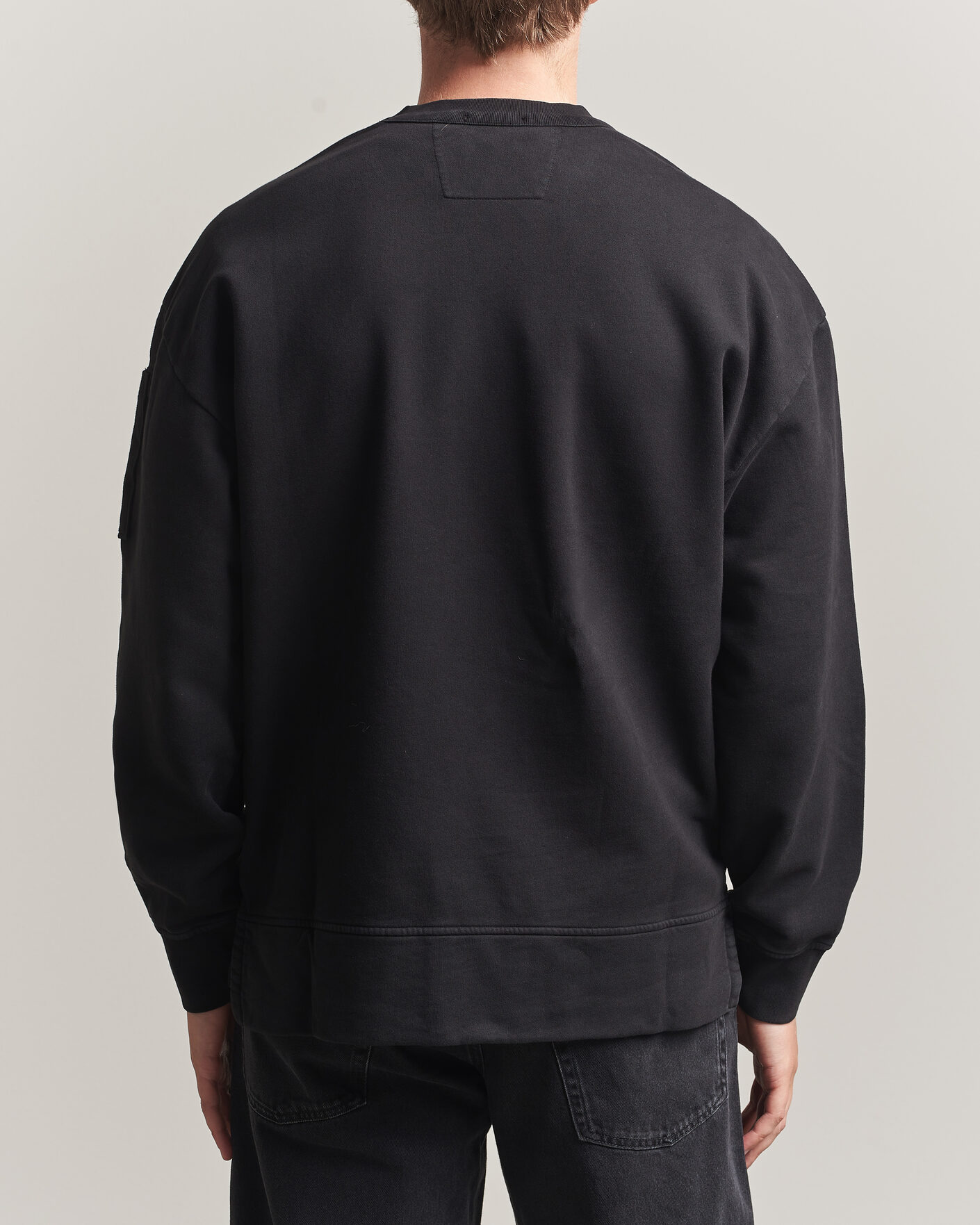 Herre | Trøjer | C.P. Company | Brushed Emerized Fleece Lens Sweatshirt Black