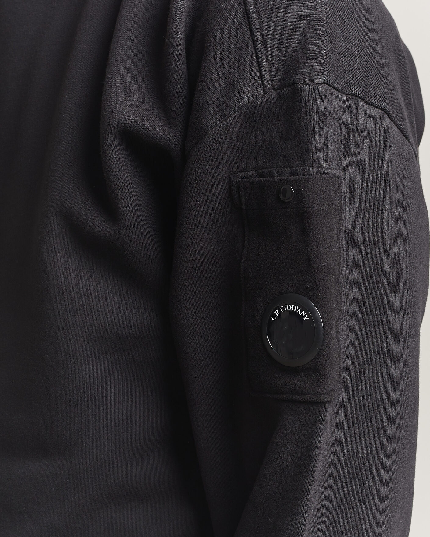 Herre | Trøjer | C.P. Company | Brushed Emerized Fleece Lens Sweatshirt Black