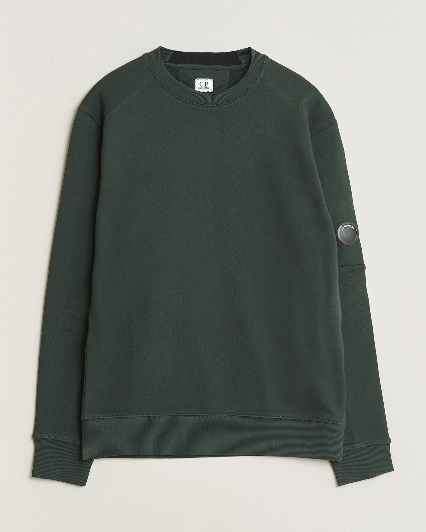 Herre | Trøjer | C.P. Company | Diagonal Raised Fleece Lens Sweatshirt Emerald Green