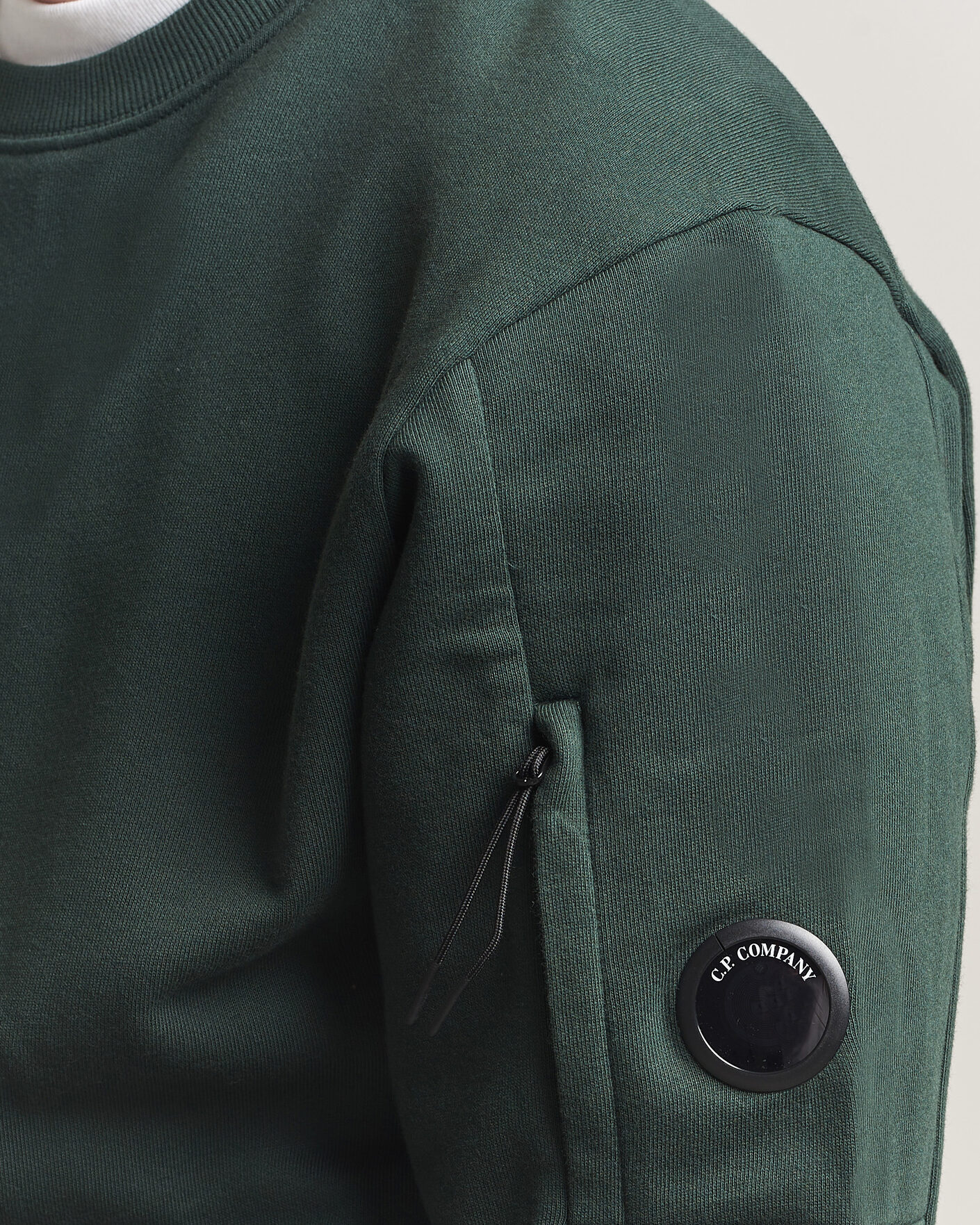 Herre | Trøjer | C.P. Company | Diagonal Raised Fleece Lens Sweatshirt Emerald Green