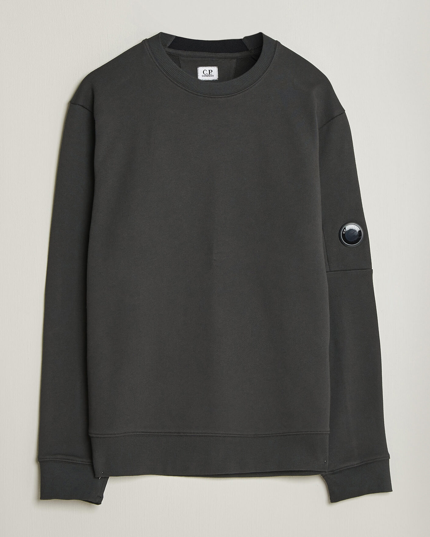 Herre | Trøjer | C.P. Company | Diagonal Raised Fleece Lens Sweatshirt Dark Grey