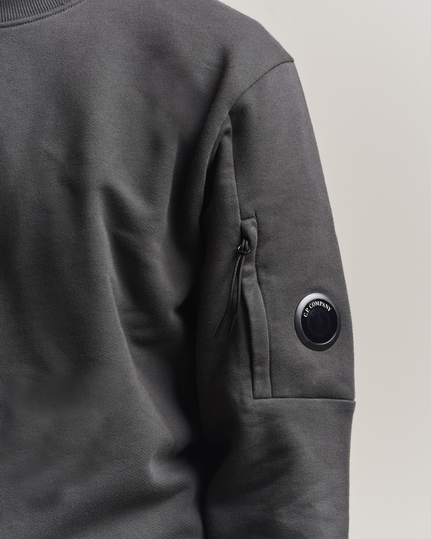Herre | Trøjer | C.P. Company | Diagonal Raised Fleece Lens Sweatshirt Dark Grey