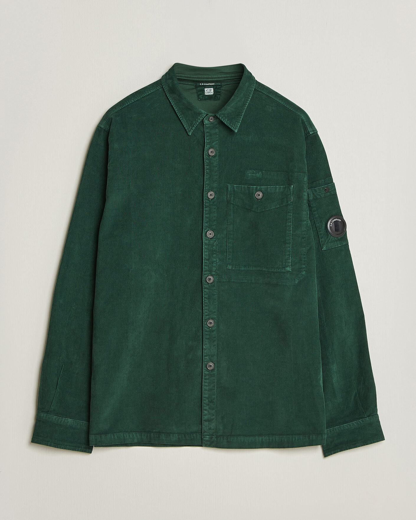 Herre | Skjorter | C.P. Company | Corduroy Lens Overshirt Emerald Green