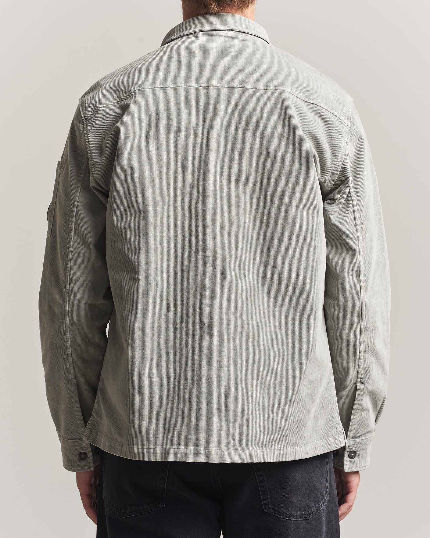 Herre | Skjorter | C.P. Company | Corduroy Lens Overshirt Light Grey