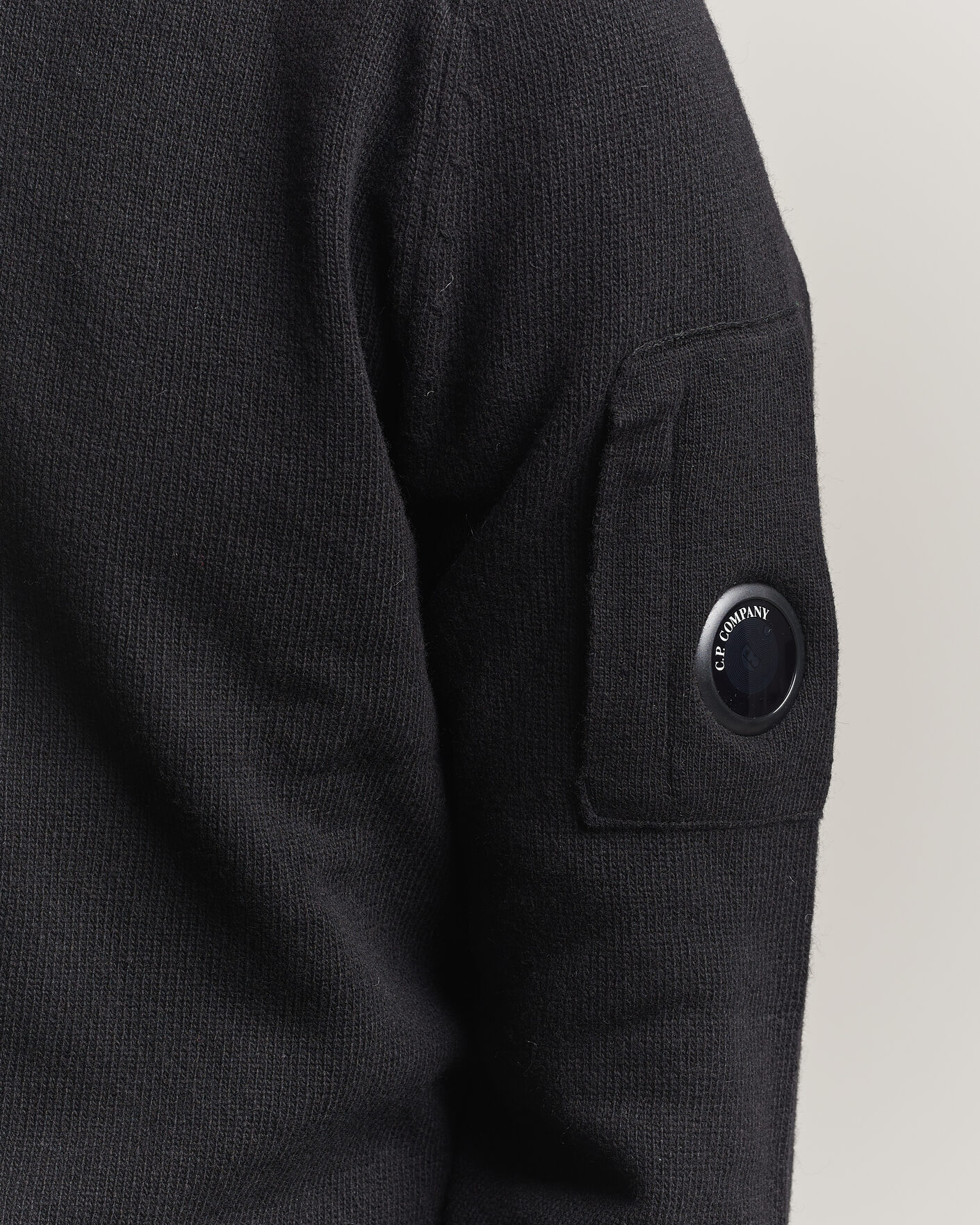 Herre | Trøjer | C.P. Company | Knitted Lambswool Crew Neck Black