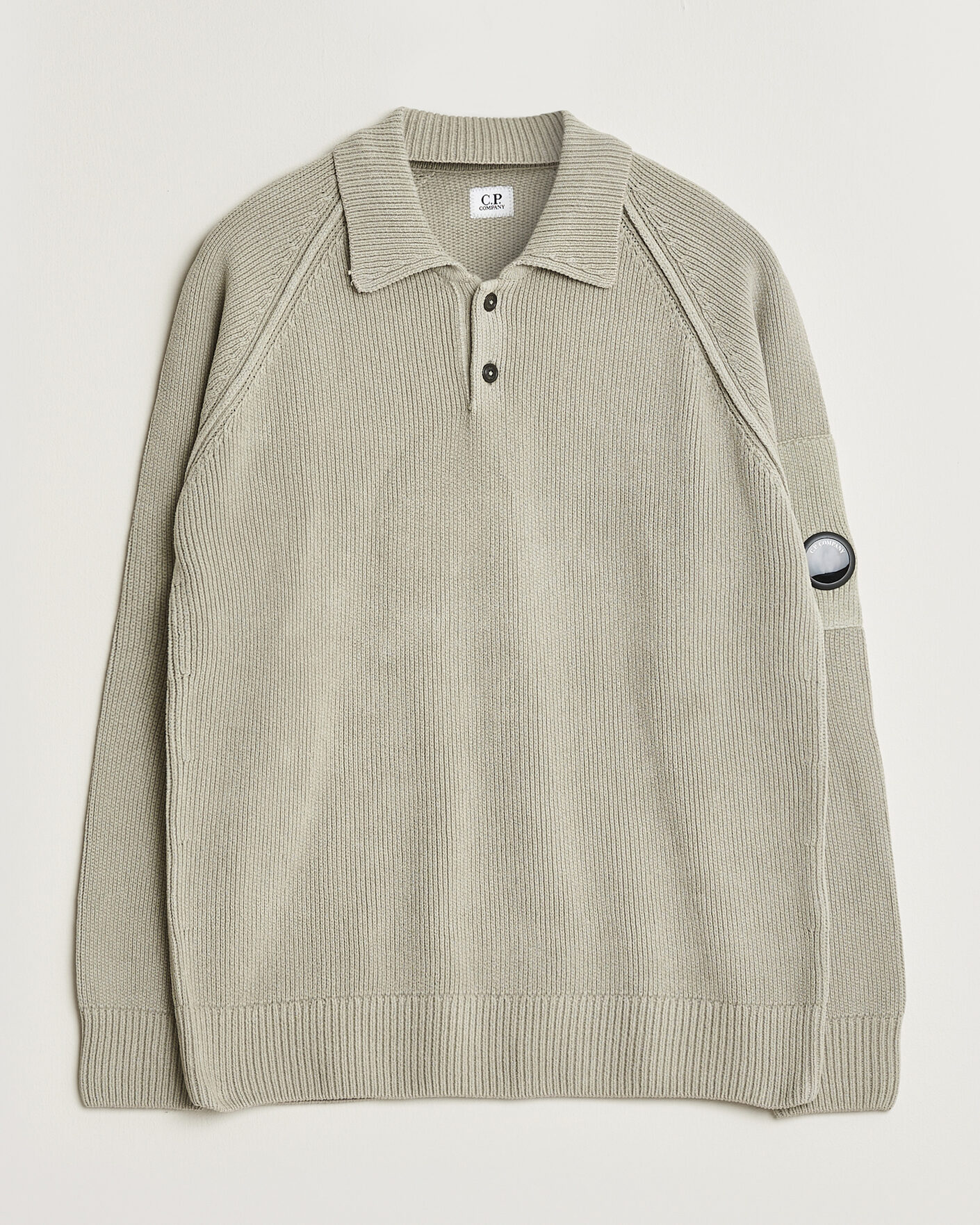 Herre | Trøjer | C.P. Company | Cotton Chenille Polo Collar Light Grey