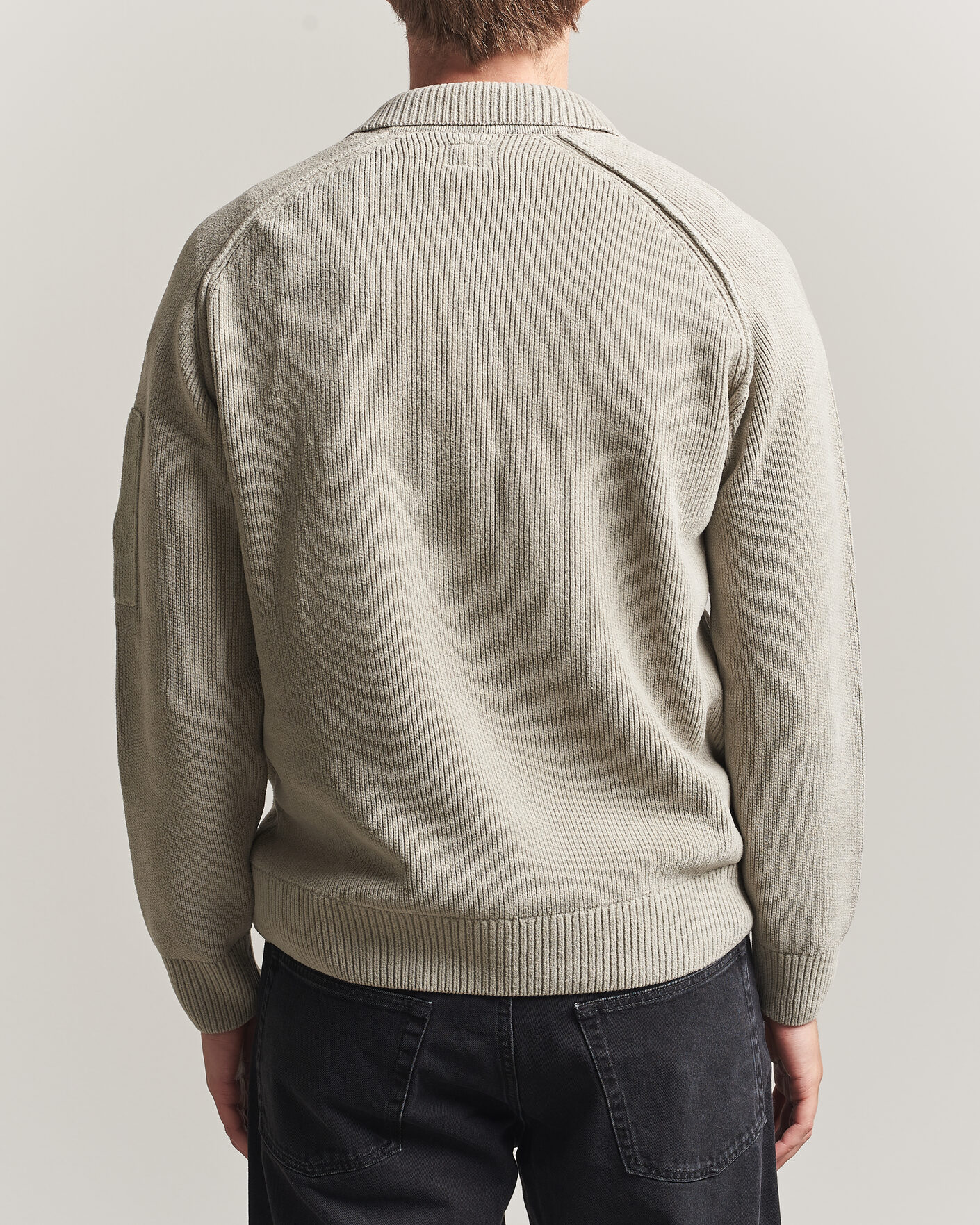 Herre | Trøjer | C.P. Company | Cotton Chenille Polo Collar Light Grey
