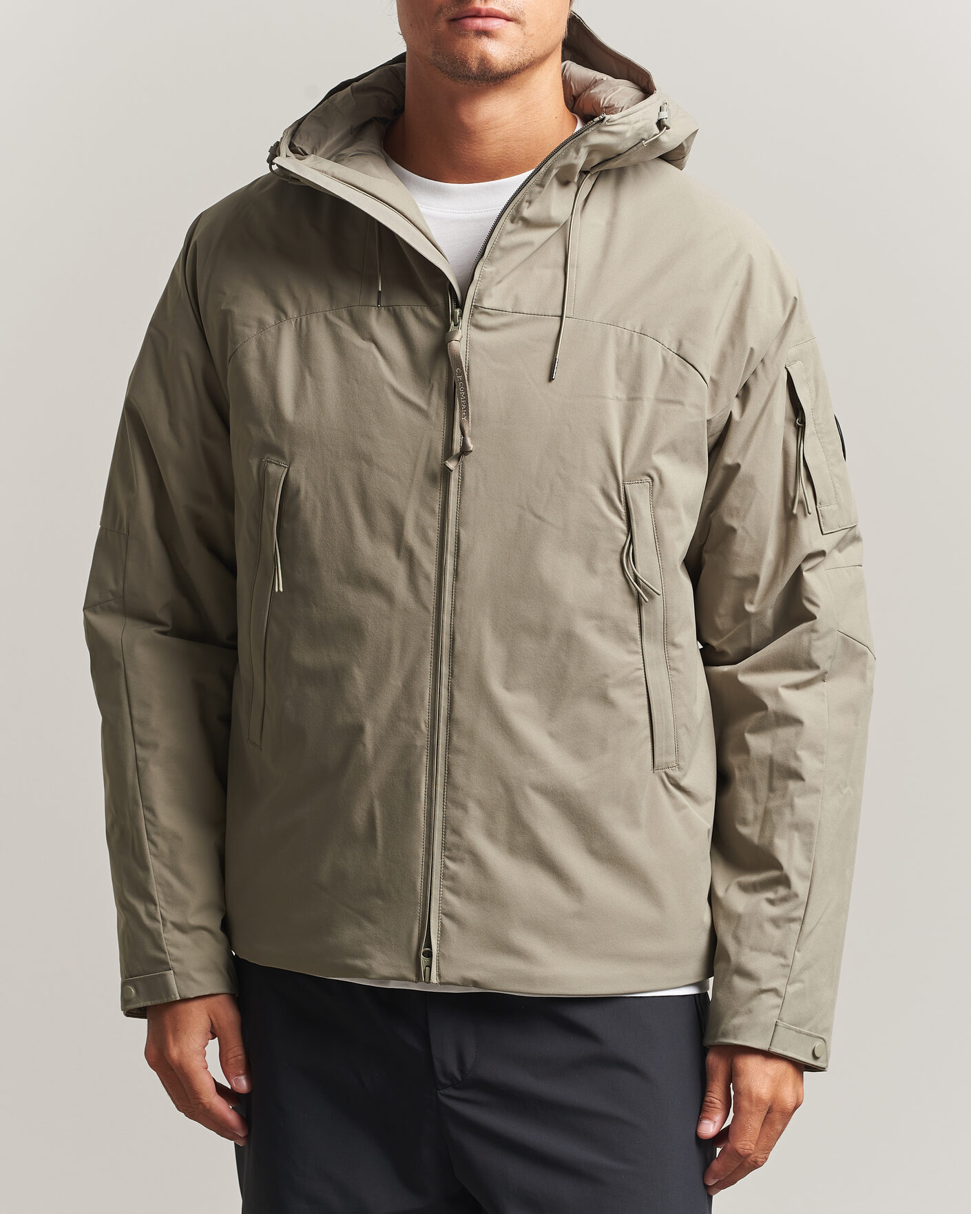Herre | Jakker | C.P. Company | Pro-Tek Lightweight Padded Hood Jacket Light Grey
