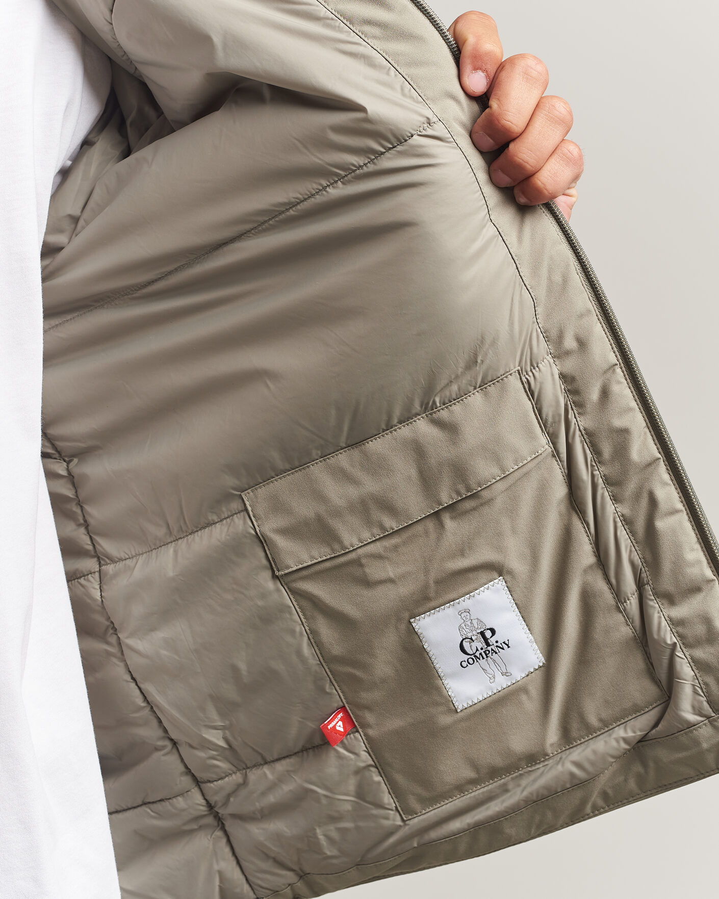 Herre | Jakker | C.P. Company | Pro-Tek Lightweight Padded Hood Jacket Light Grey