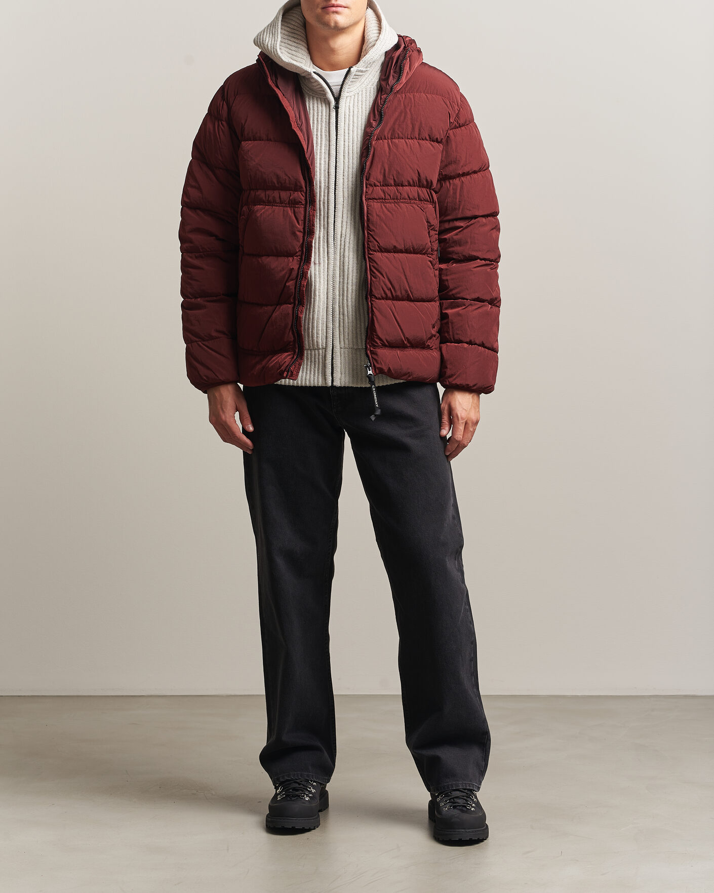 Herre | Jakker | C.P. Company | Chrome-R Goggle Down Jacket Burgundy