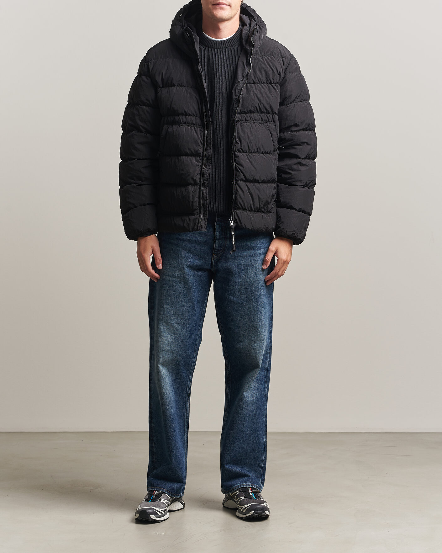 Herre | Jakker | C.P. Company | Chrome-R Goggle Down Jacket Black
