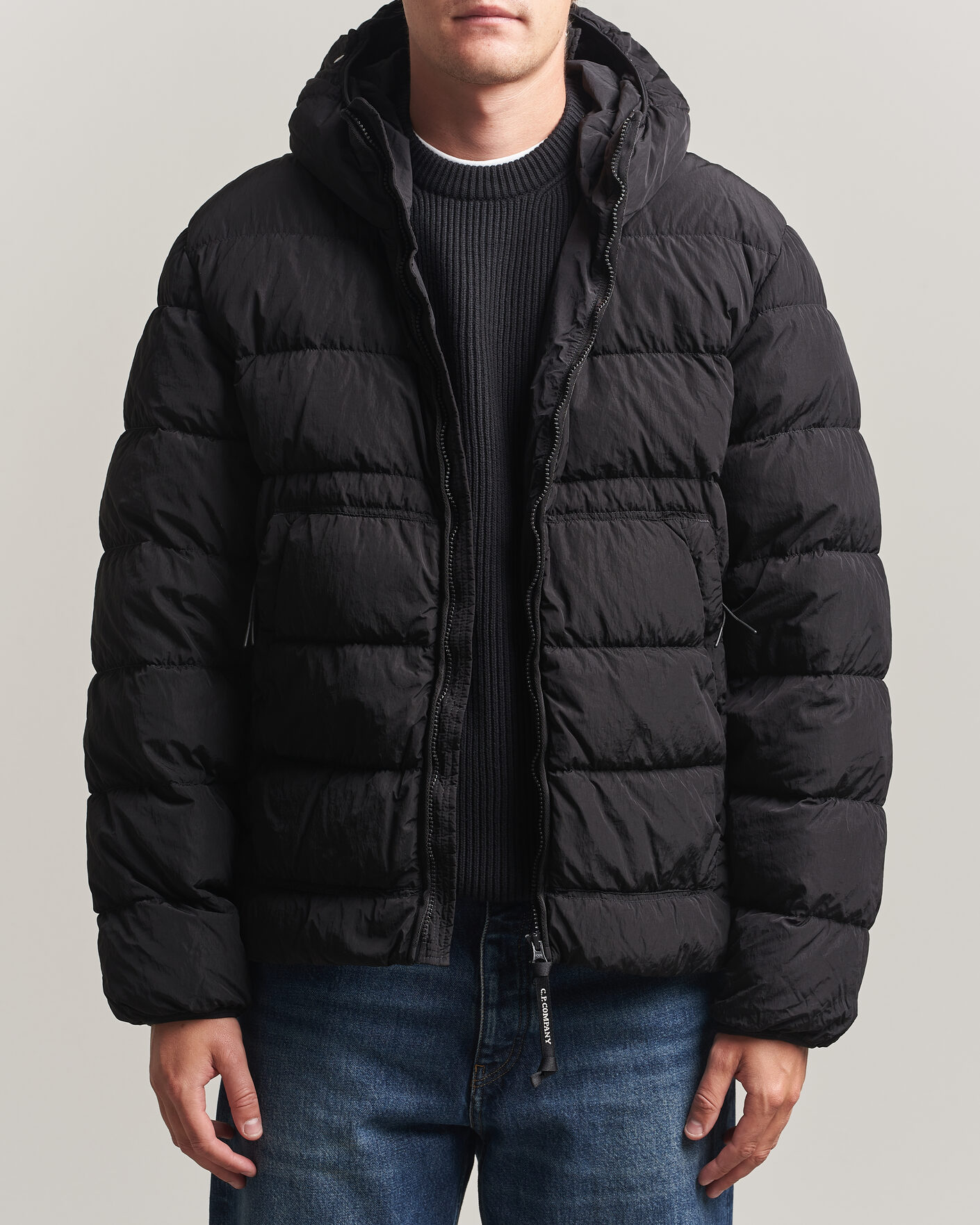 Herre | Jakker | C.P. Company | Chrome-R Goggle Down Jacket Black