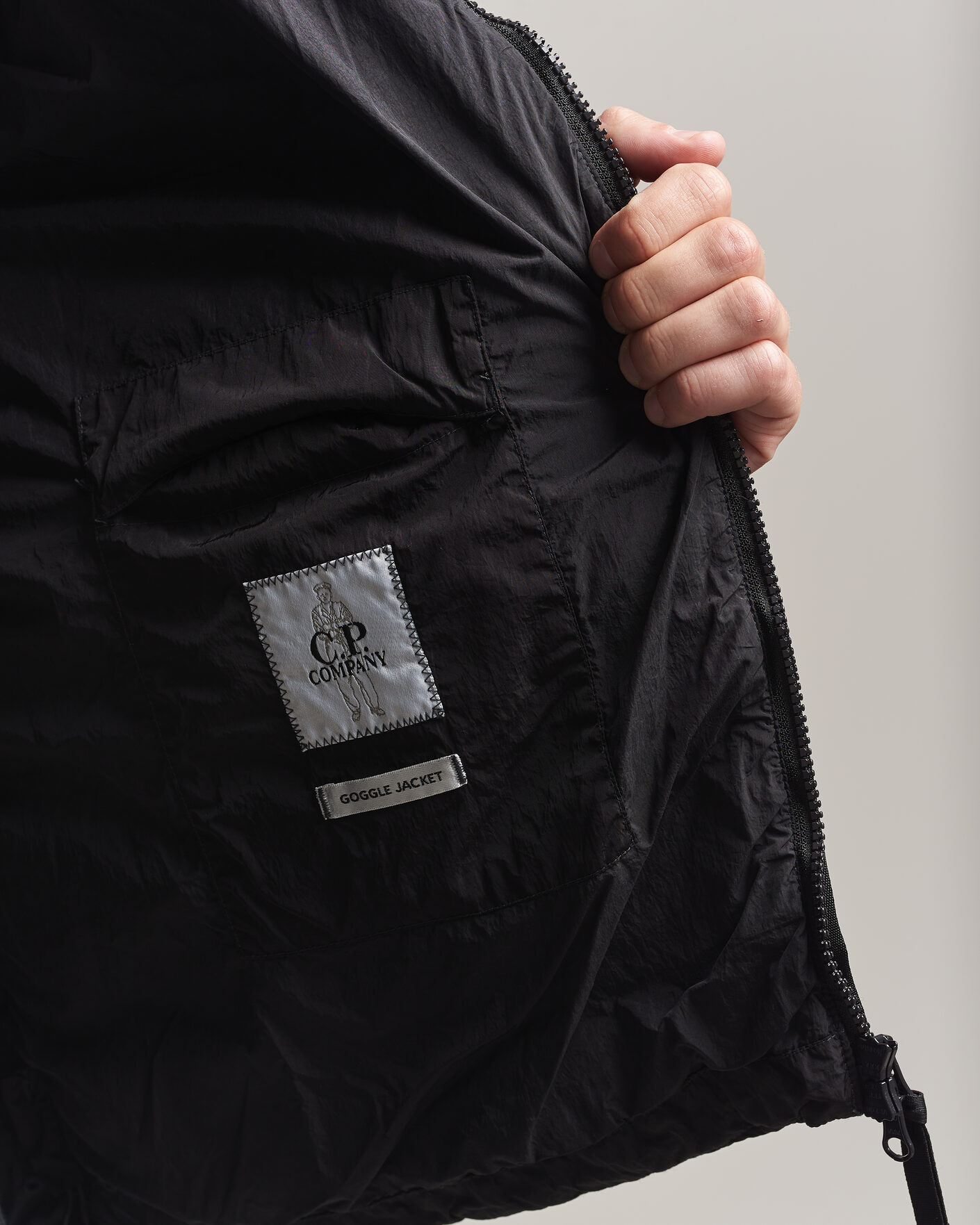 Herre | Jakker | C.P. Company | Chrome-R Goggle Down Jacket Black