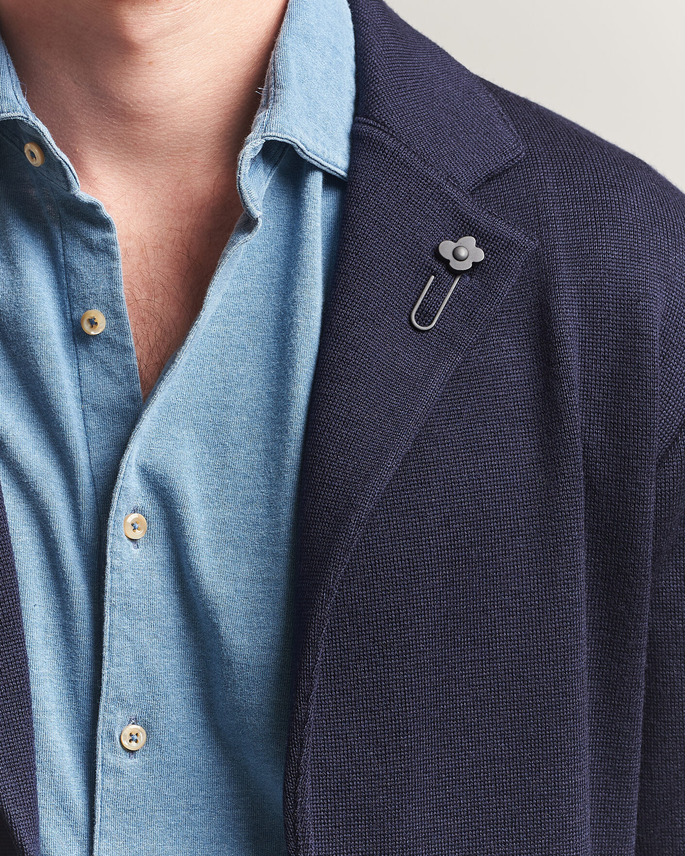 Herre | Blazere & jakker | Lardini | Knitted Wool Blazer Navy