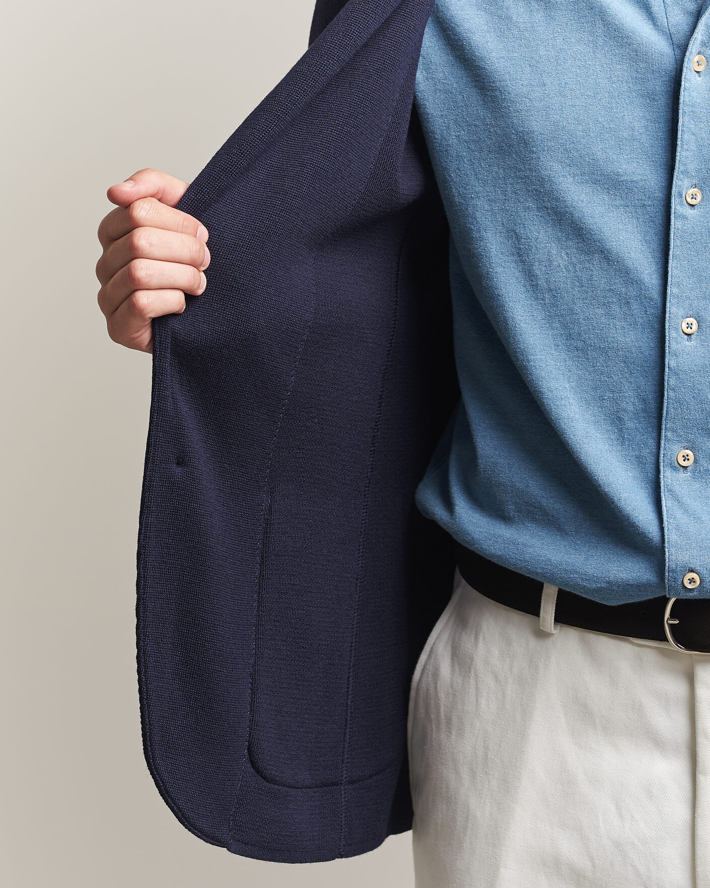 Herre | Blazere & jakker | Lardini | Knitted Wool Blazer Navy