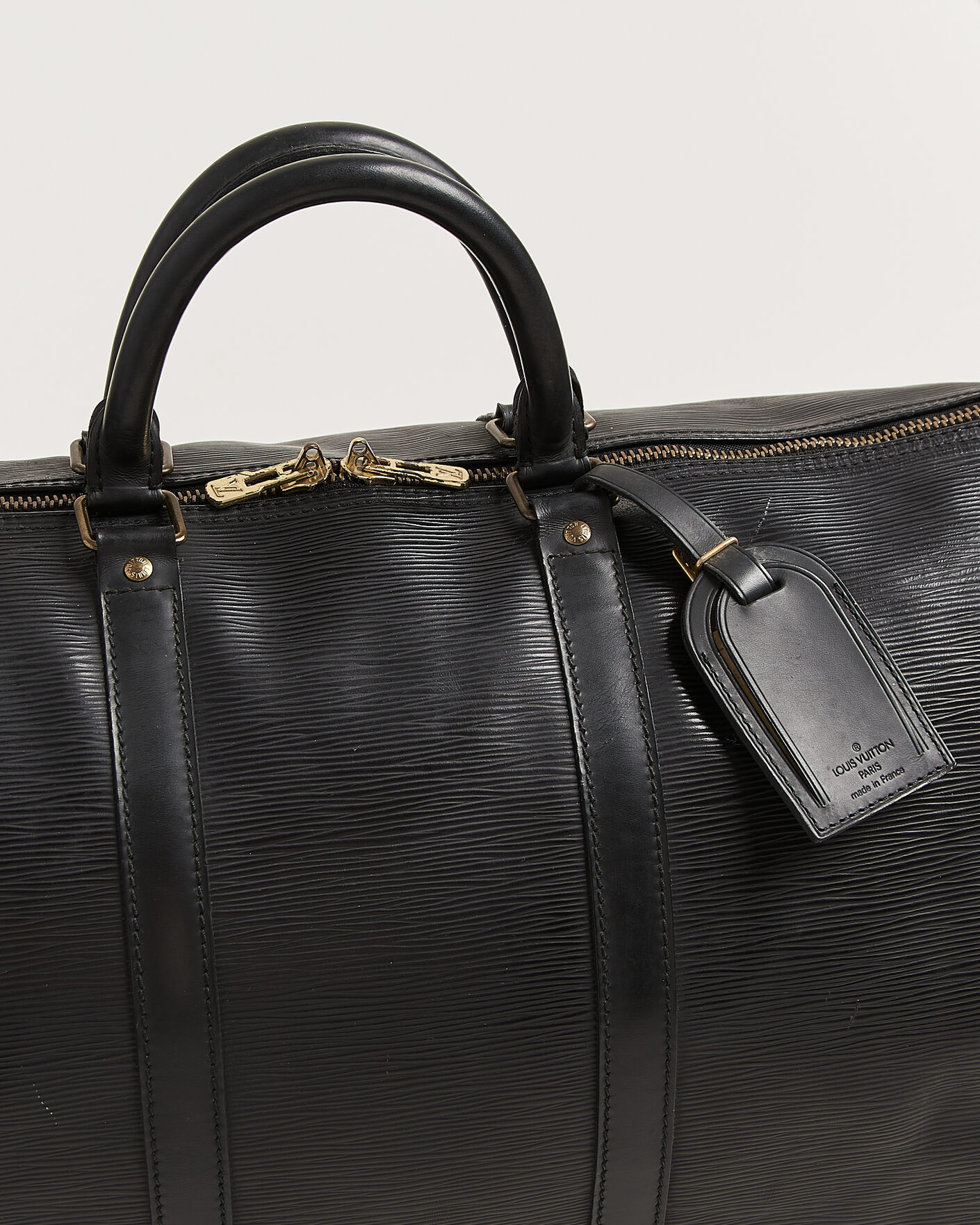 Herre | Louis Vuitton Pre-Owned Keepall 50 Epi Leather Black | Louis Vuitton Pre-Owned | Keepall 50 Epi Leather Black