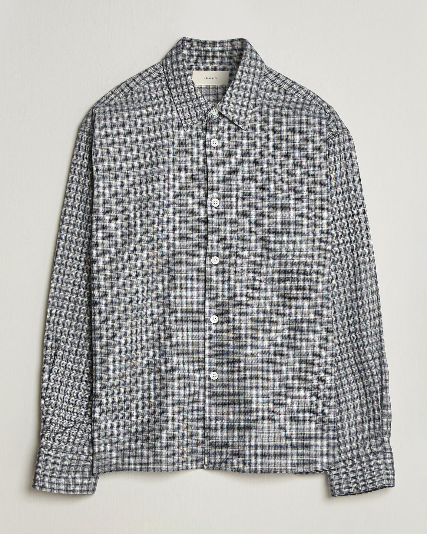 Herre | Skjorter | Jeanerica | Juan Checked Flannel Shirt Blue