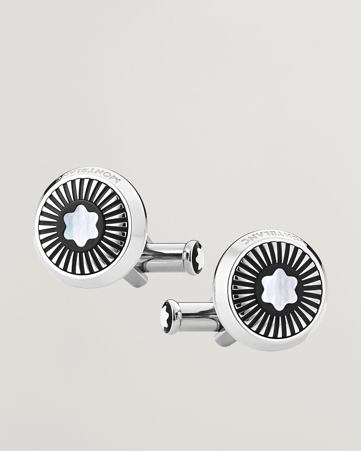 Herre | Manchetknapper | Montblanc | Ray Pattern Mother-of-Pearl Snowcap Cufflinks