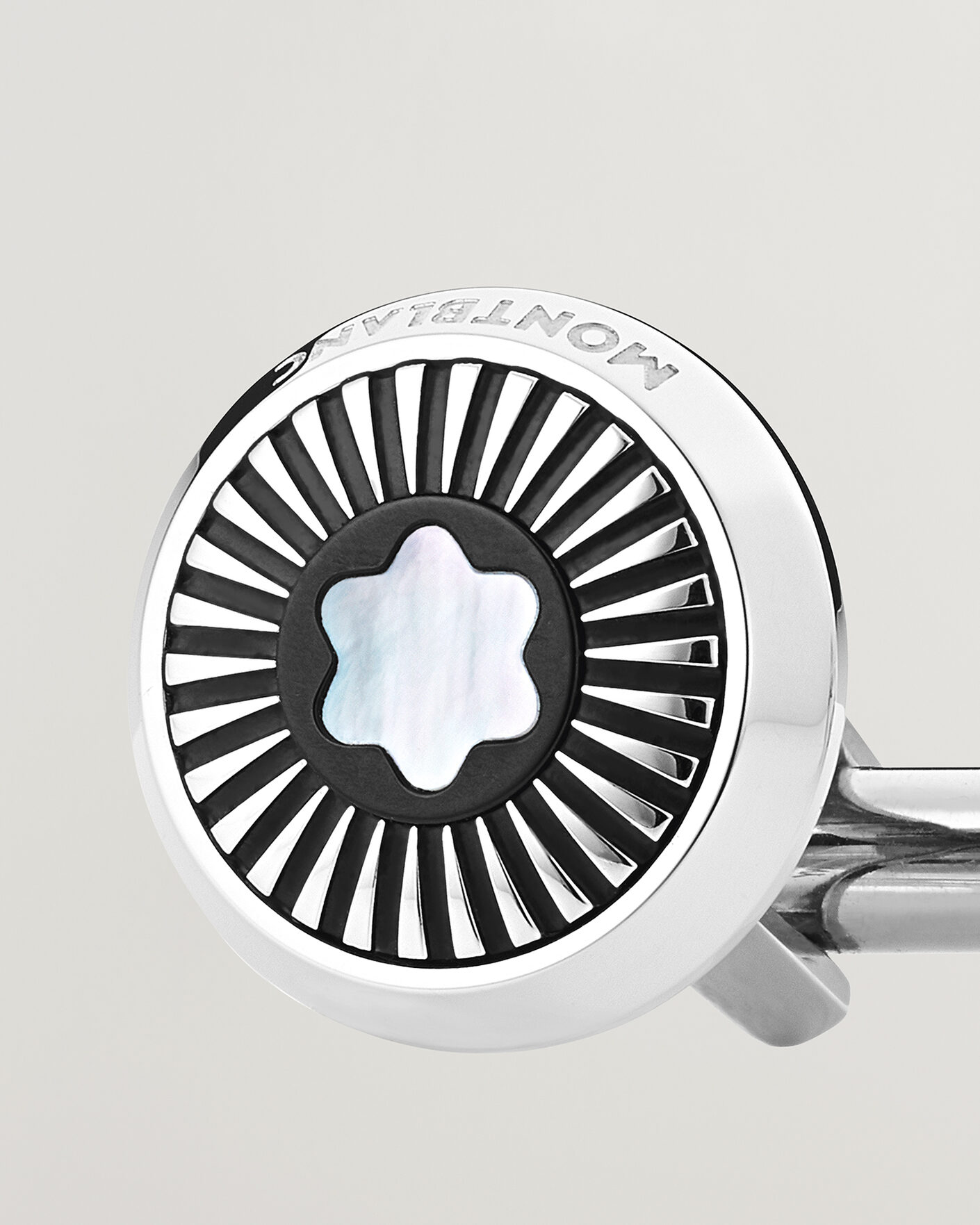 Herre | Manchetknapper | Montblanc | Ray Pattern Mother-of-Pearl Snowcap Cufflinks
