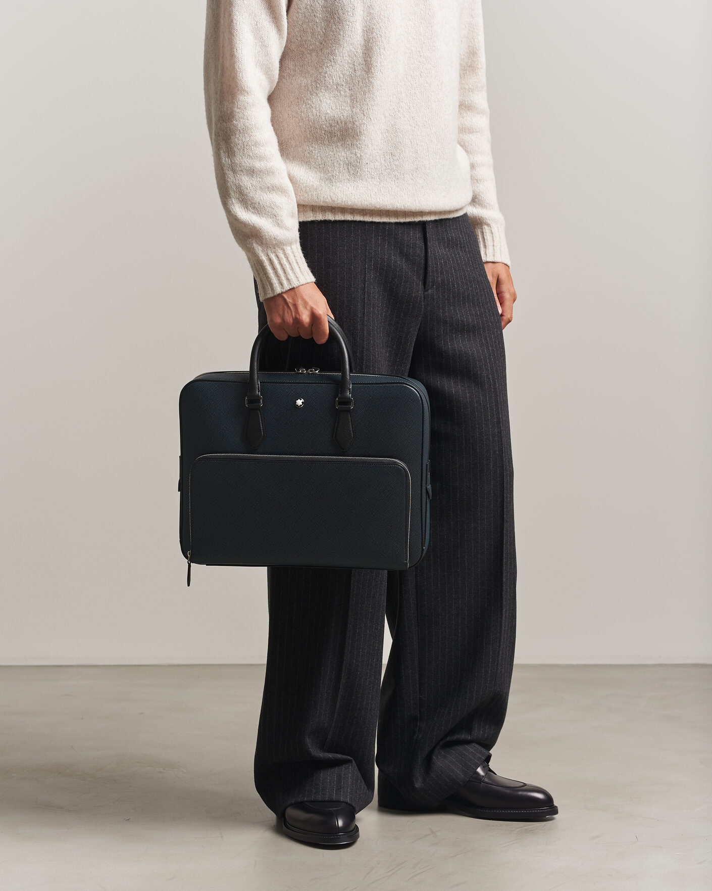 Herre | Tasker | Montblanc | Sartorial Medium Document Case Tweed Blue
