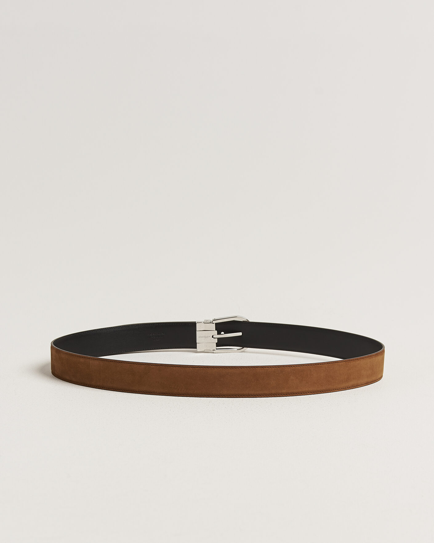 Herre | Bælter | Montblanc | 35mm Reversible Suede/Calf Horseshoe Belt Brown/Black