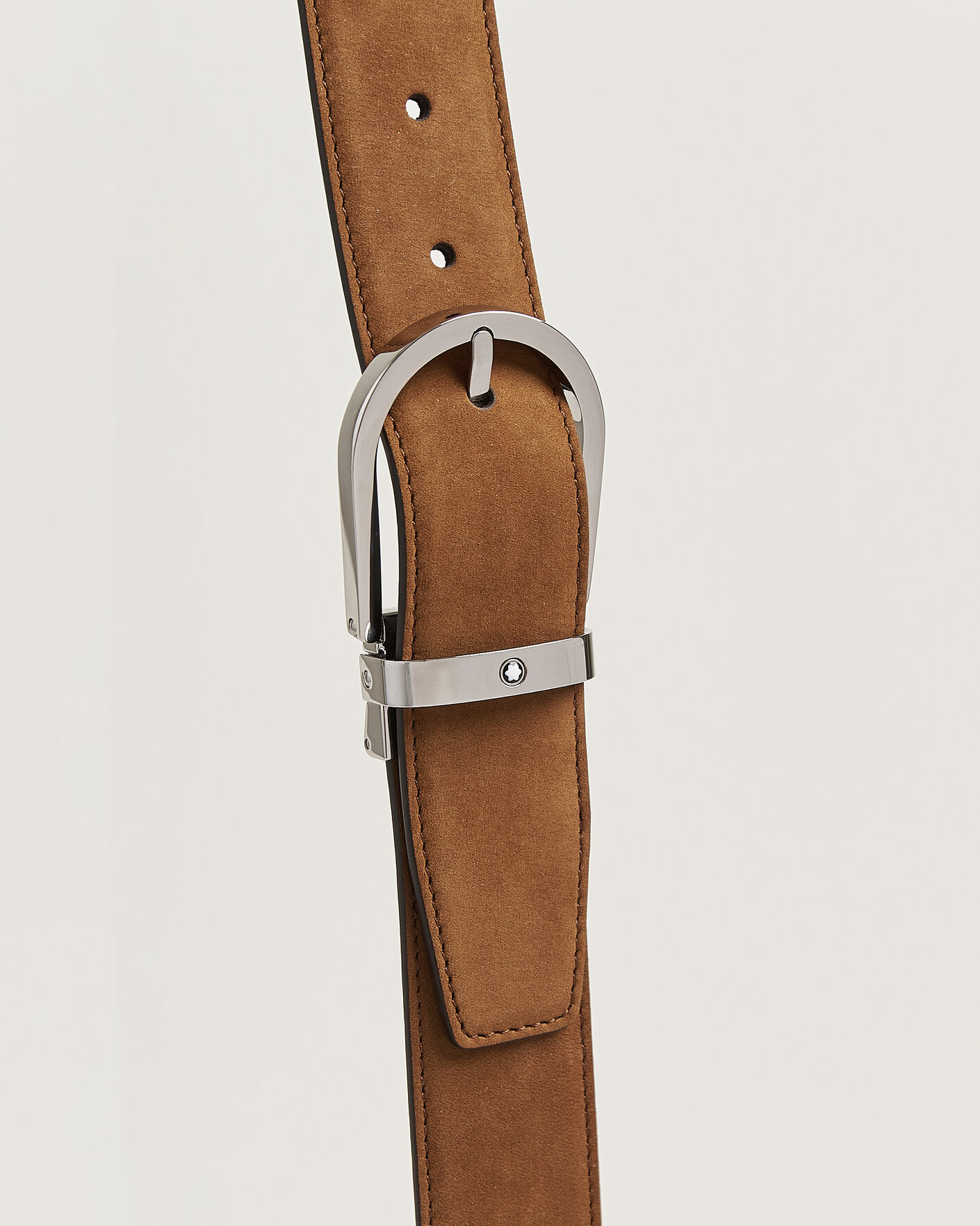 Herre | Bælter | Montblanc | 35mm Reversible Suede/Calf Horseshoe Belt Brown/Black