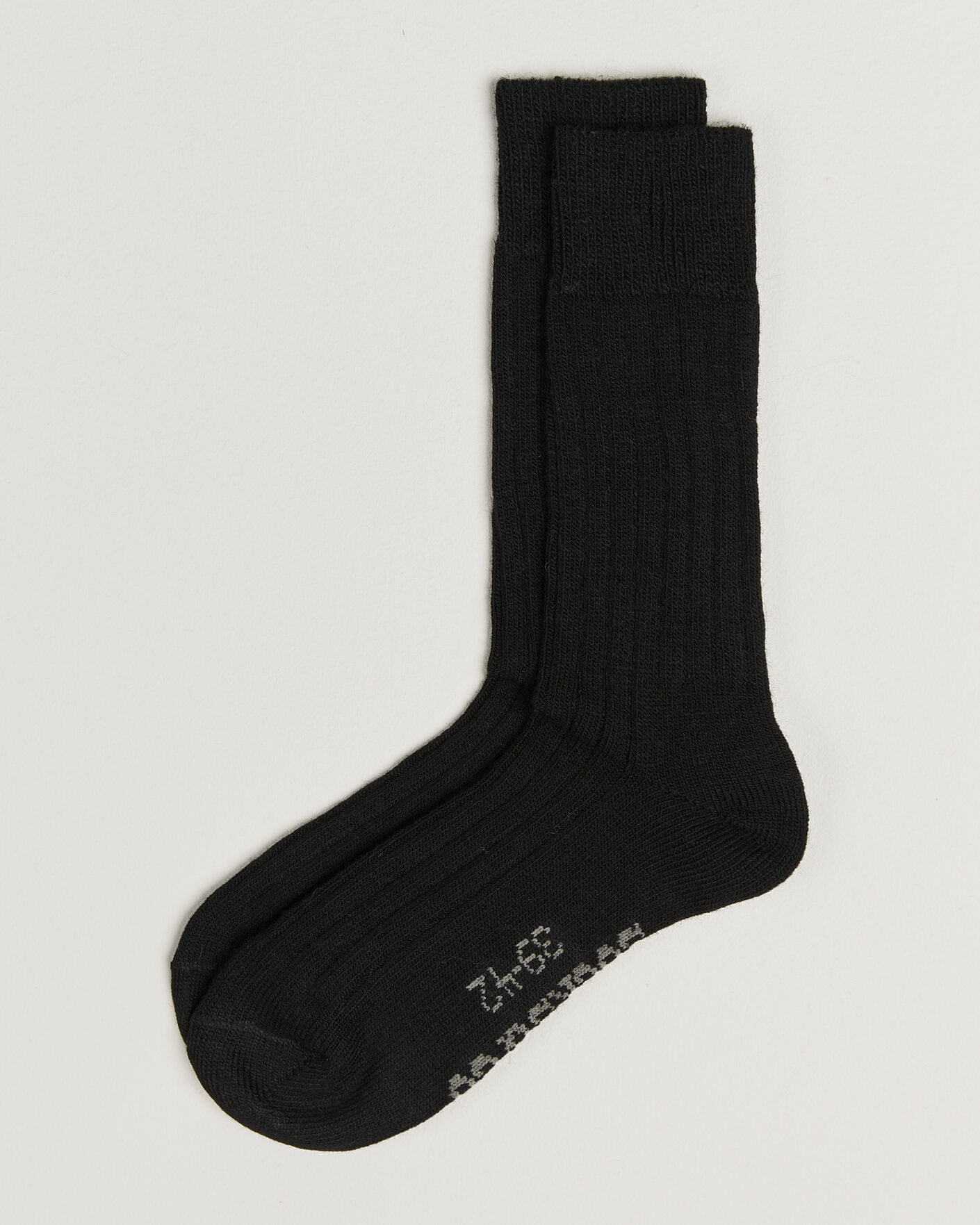 Herre | Undertøj | Alpacasocks & Co | 2-Pack Ribbed Alpacka Wool Socks Black