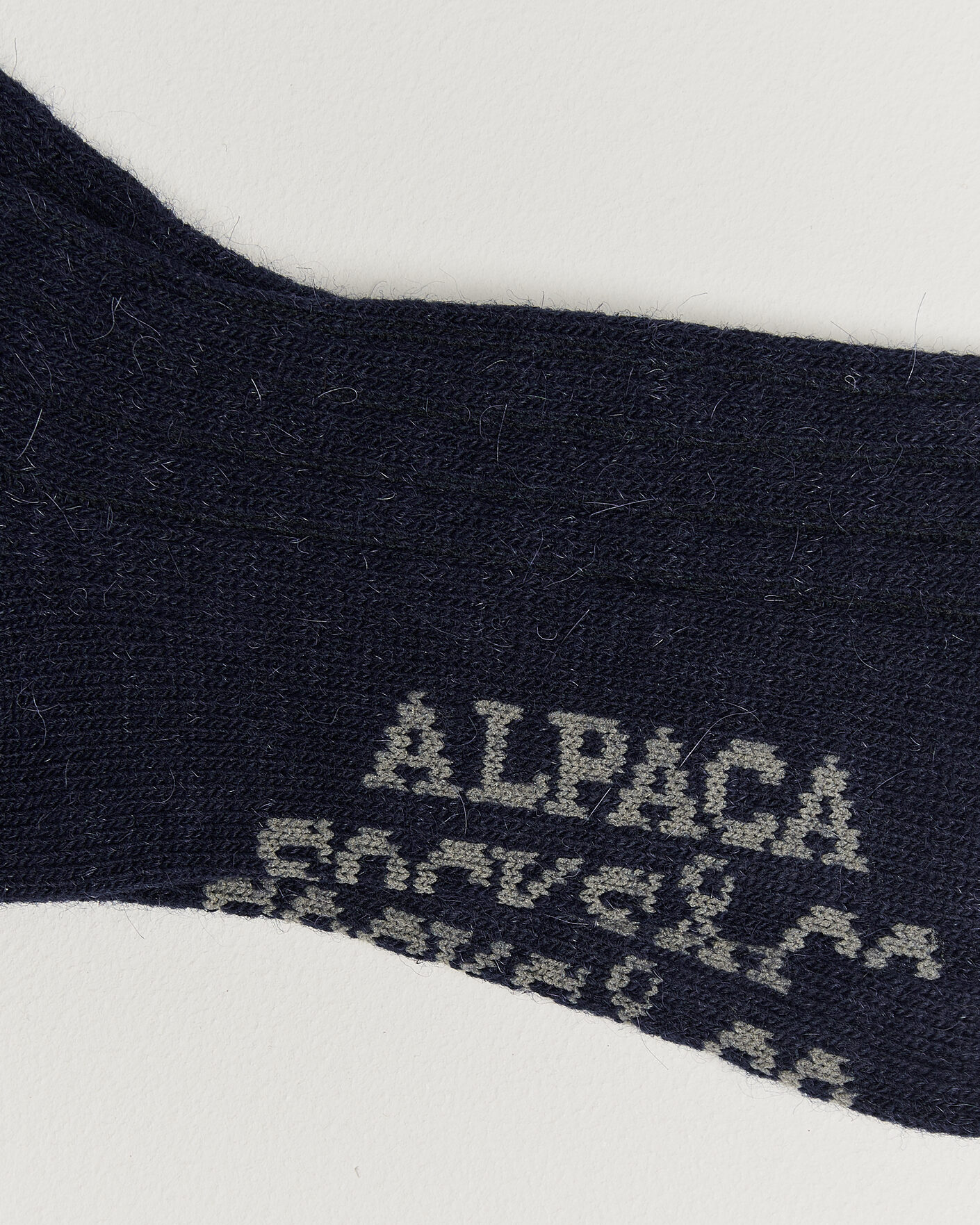 Herre | Undertøj | Alpacasocks & Co | 2-Pack Ribbed Alpacka Wool Socks Navy