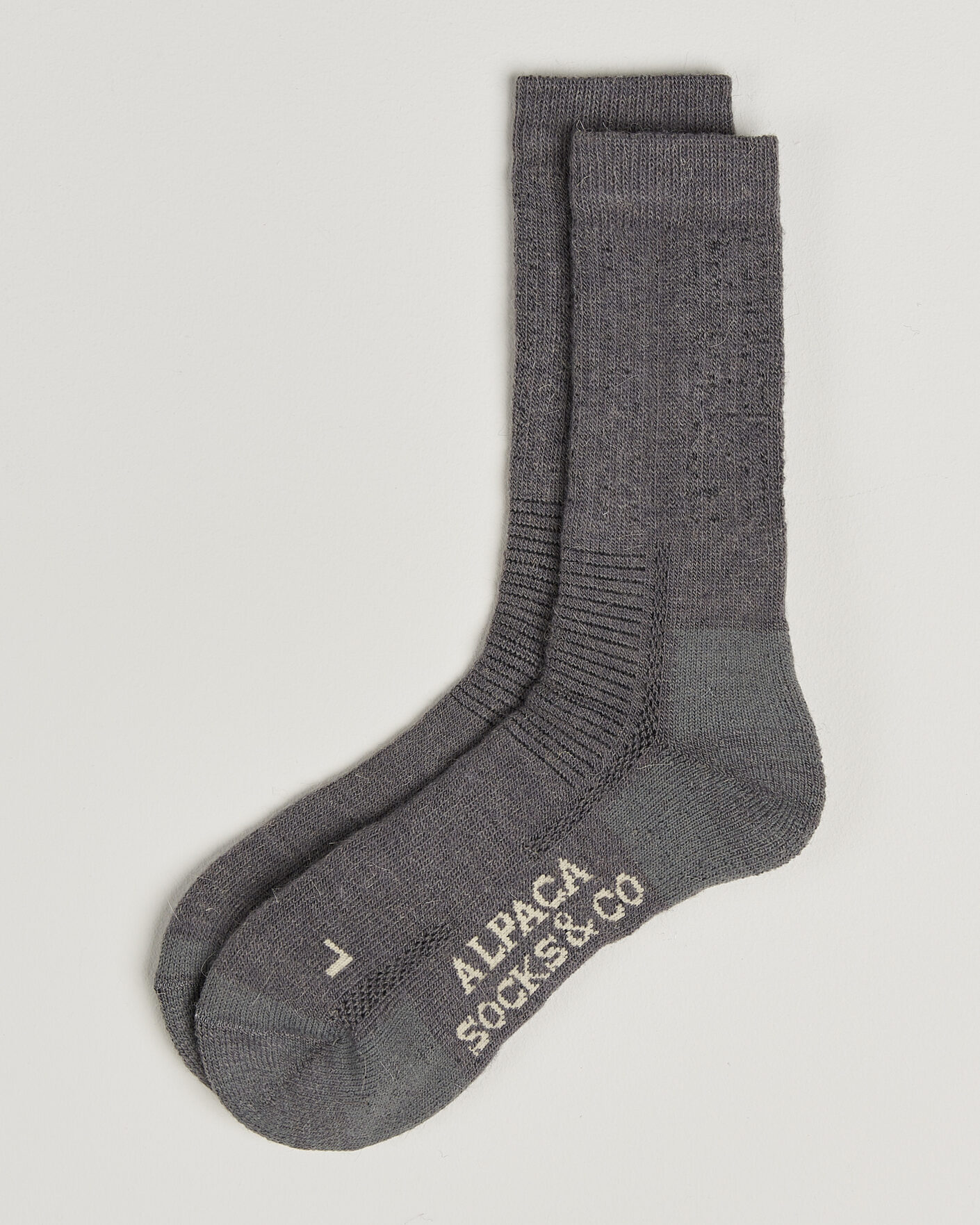 Herre | Undertøj | Alpacasocks & Co | 2-Pack Heavy Alpacka Wool Socks Dark Grey
