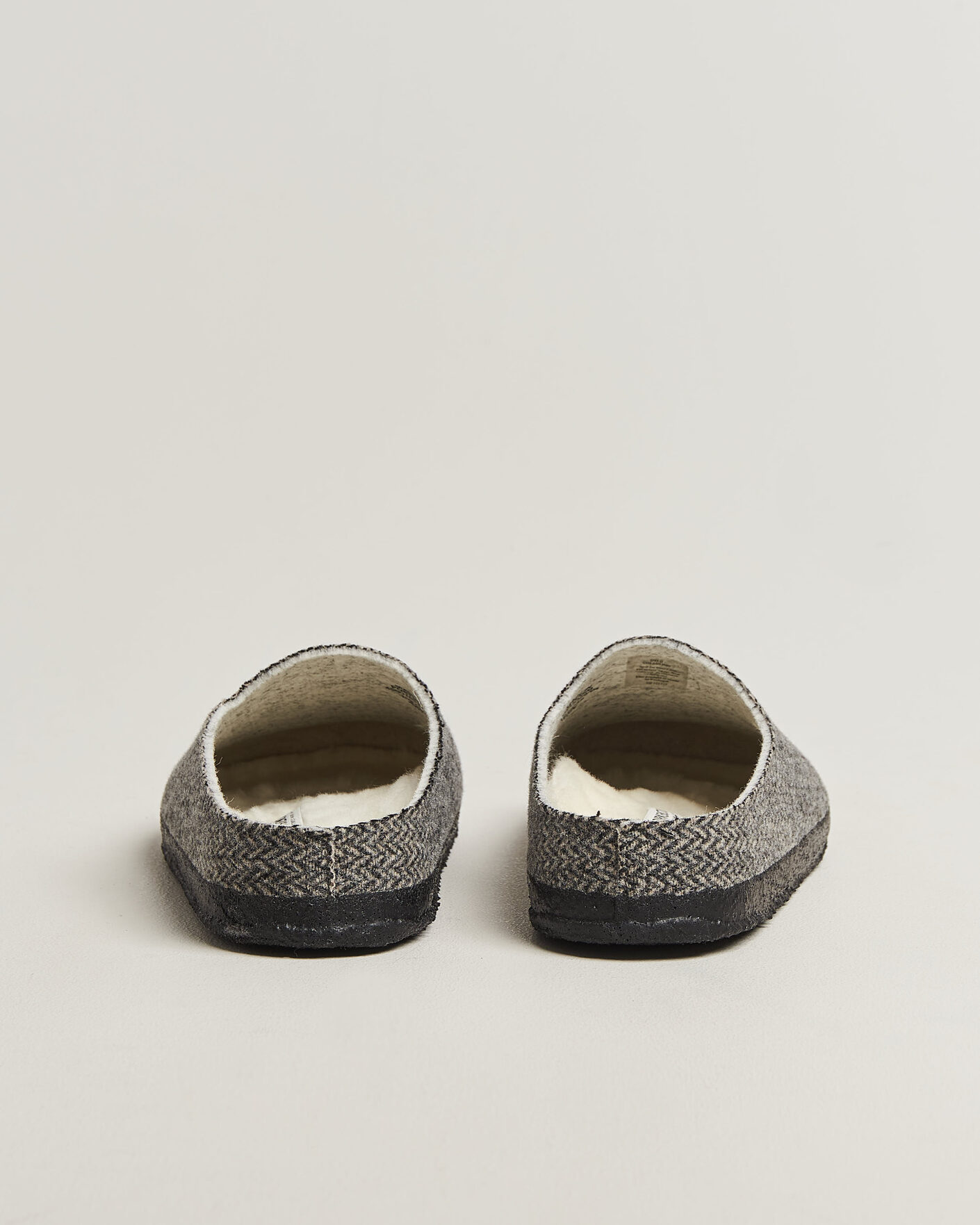 Herre | Sandaler & Hjemmesko | BIRKENSTOCK | Amsterdam Wrapped Dip Shearling Dark Grey Herringbone