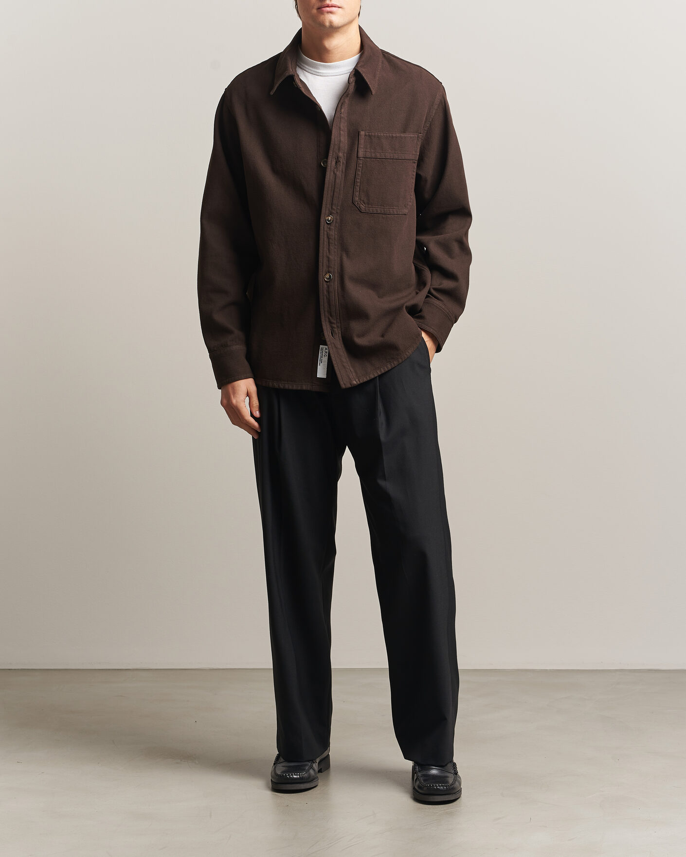 Herre | Skjorter | A.P.C. | Basile Overshirt Chocolate