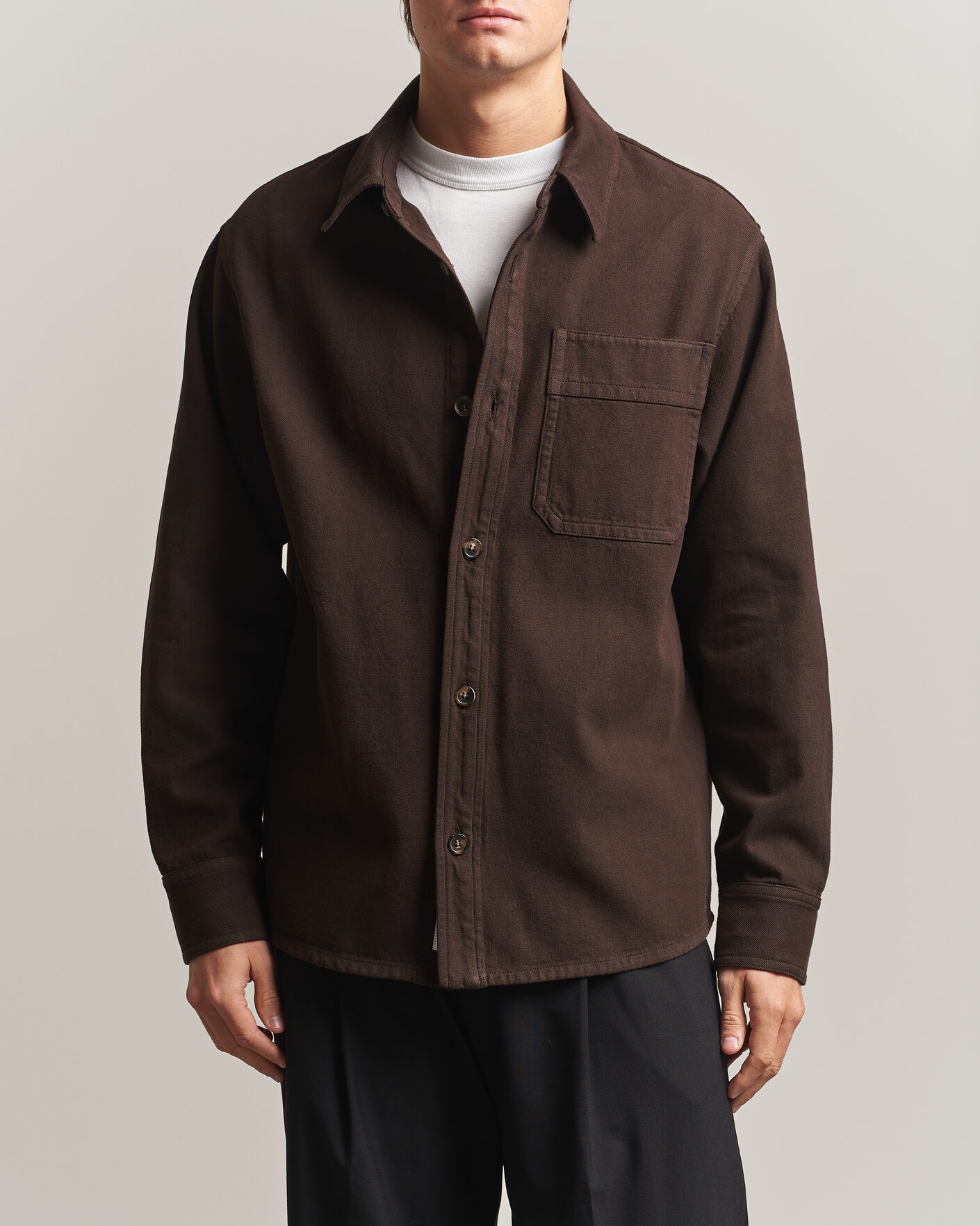 Herre | Skjorter | A.P.C. | Basile Overshirt Chocolate