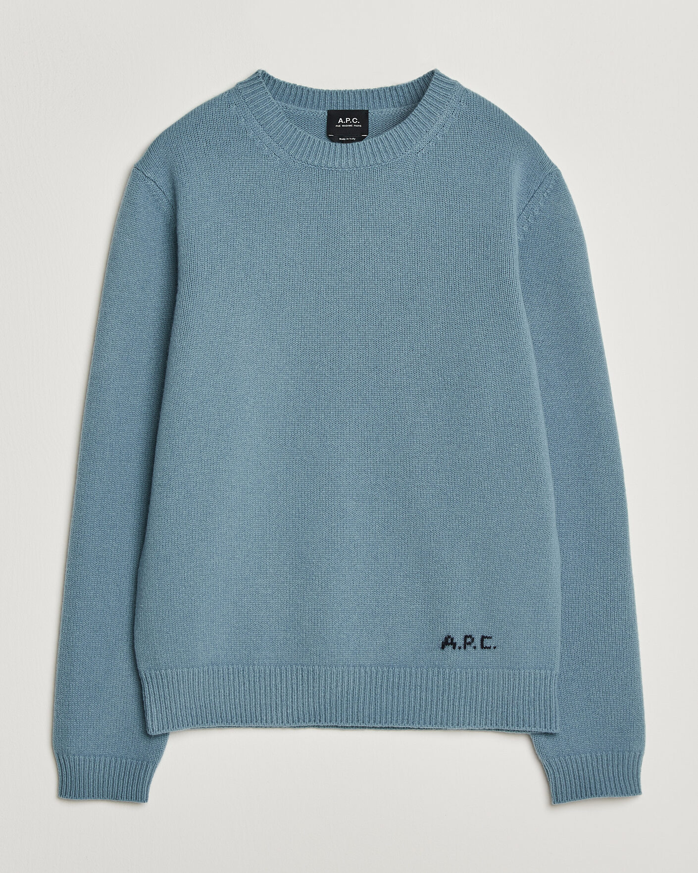Herre | Trøjer | A.P.C. | Edmond Wool Knitted Sweater Light Blue Melange