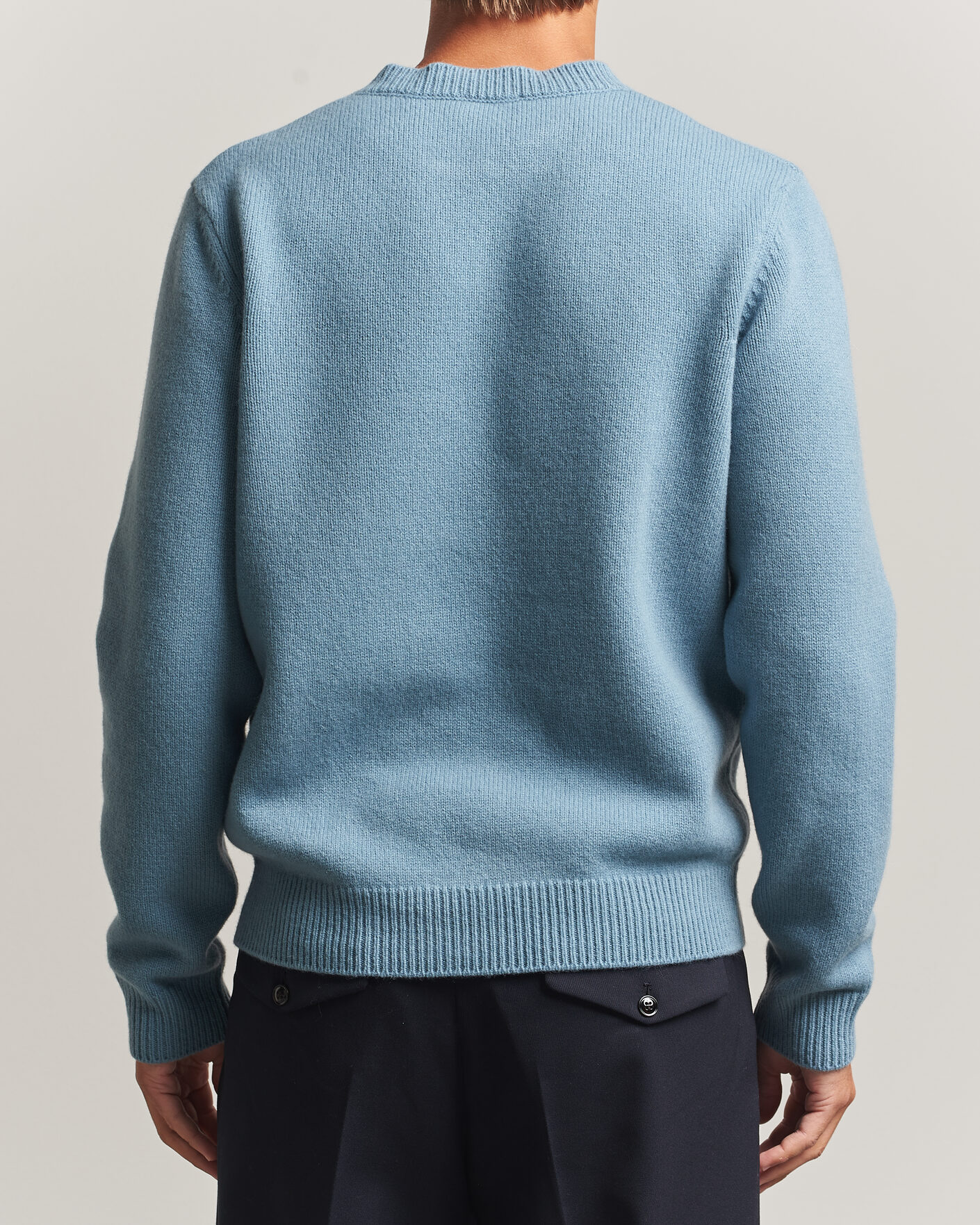 Herre | Trøjer | A.P.C. | Edmond Wool Knitted Sweater Light Blue Melange