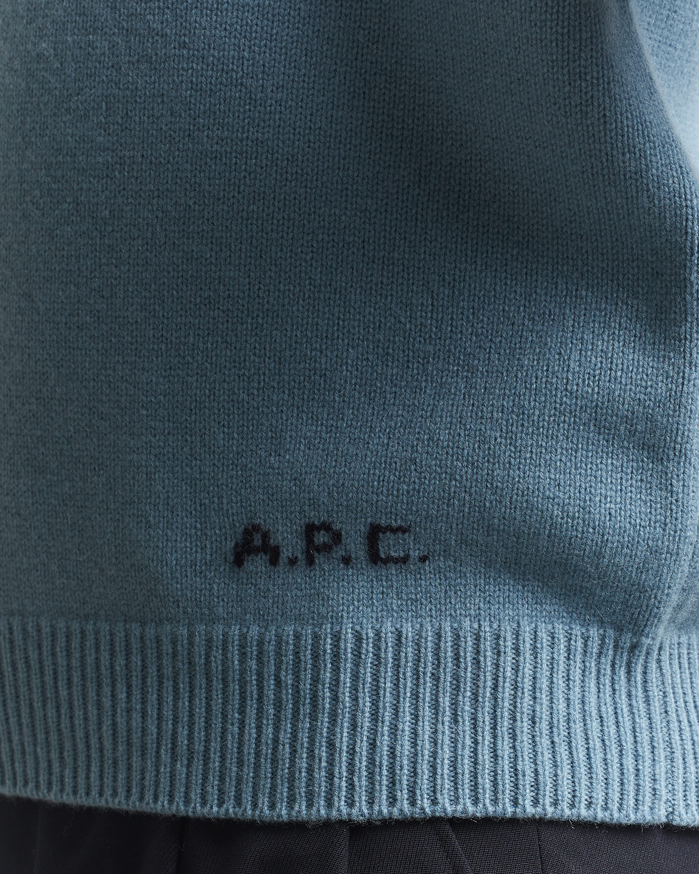 Herre | Trøjer | A.P.C. | Edmond Wool Knitted Sweater Light Blue Melange