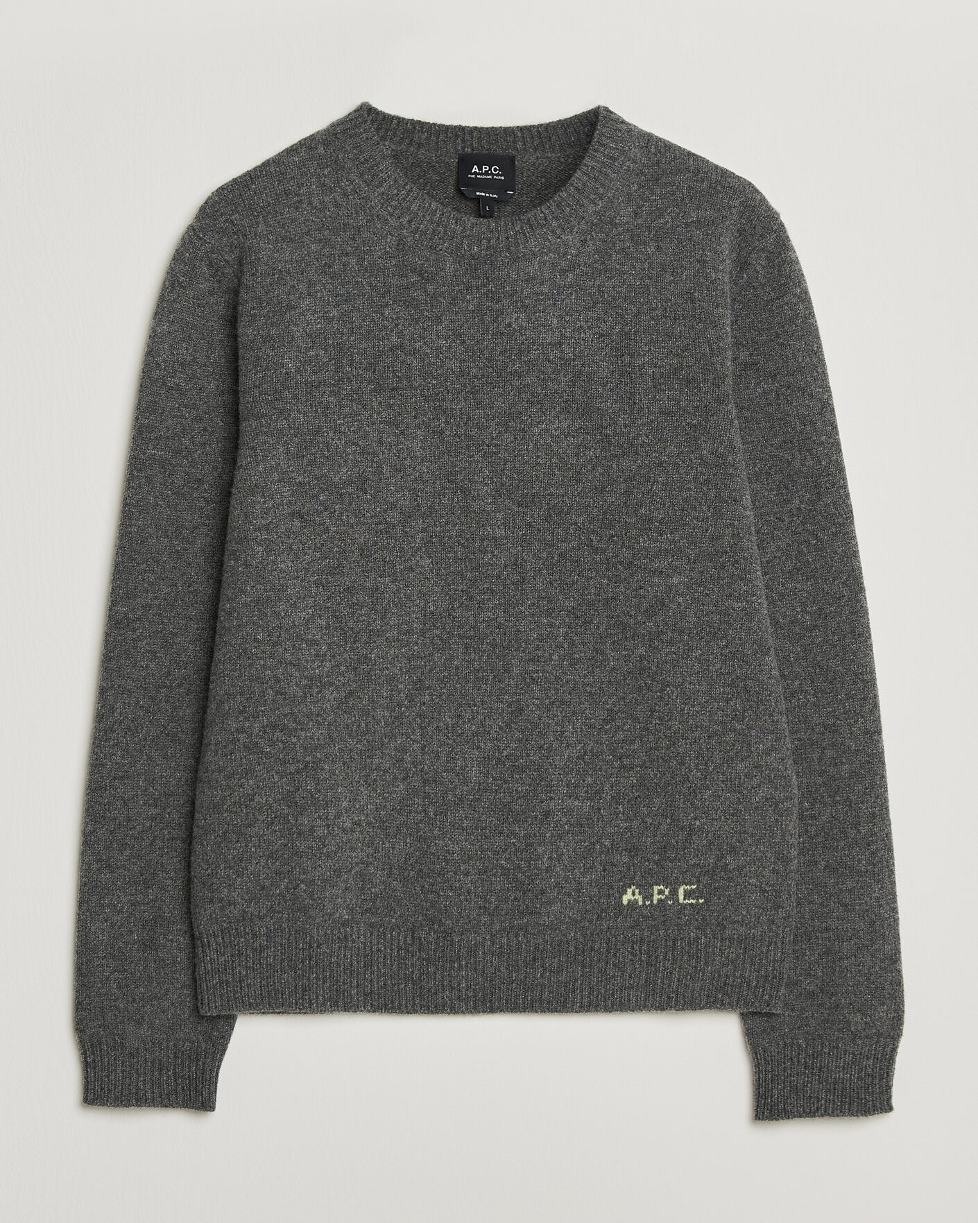 Herre | Trøjer | A.P.C. | Edmond Wool Knitted Sweater Anthracite Melange