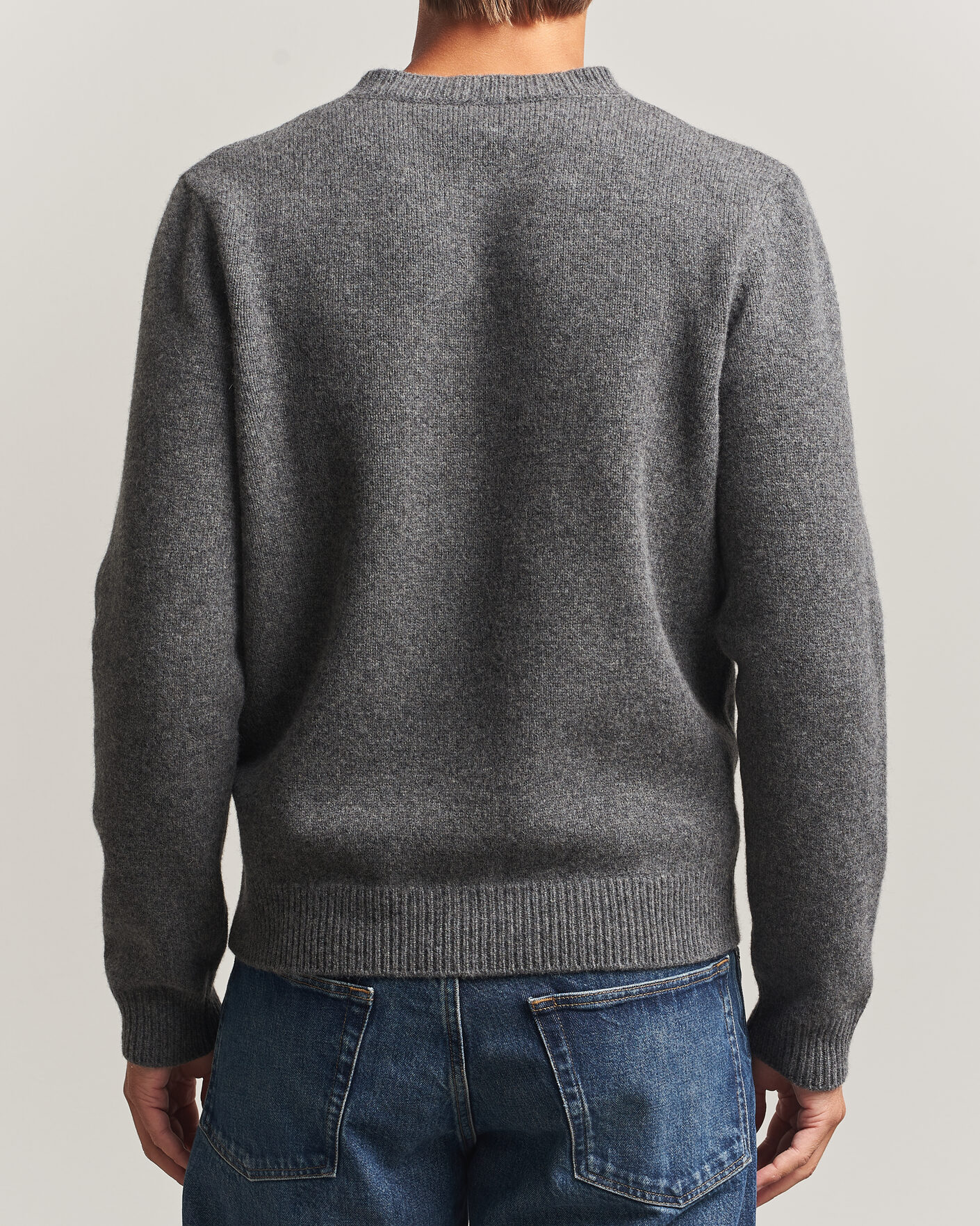 Herre | Trøjer | A.P.C. | Edmond Wool Knitted Sweater Anthracite Melange