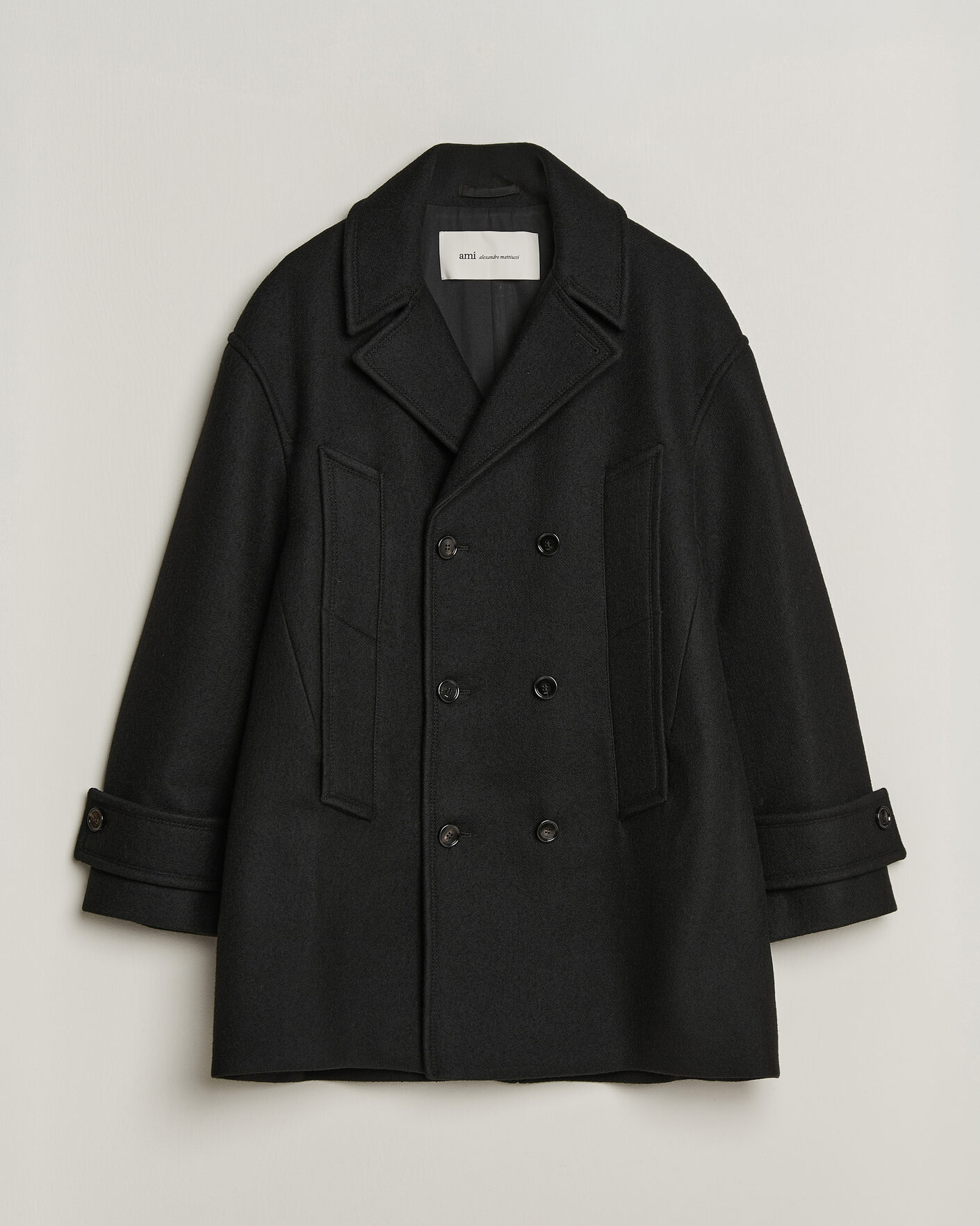 Herre | Jakker | AMI | Wool Peacoat Black