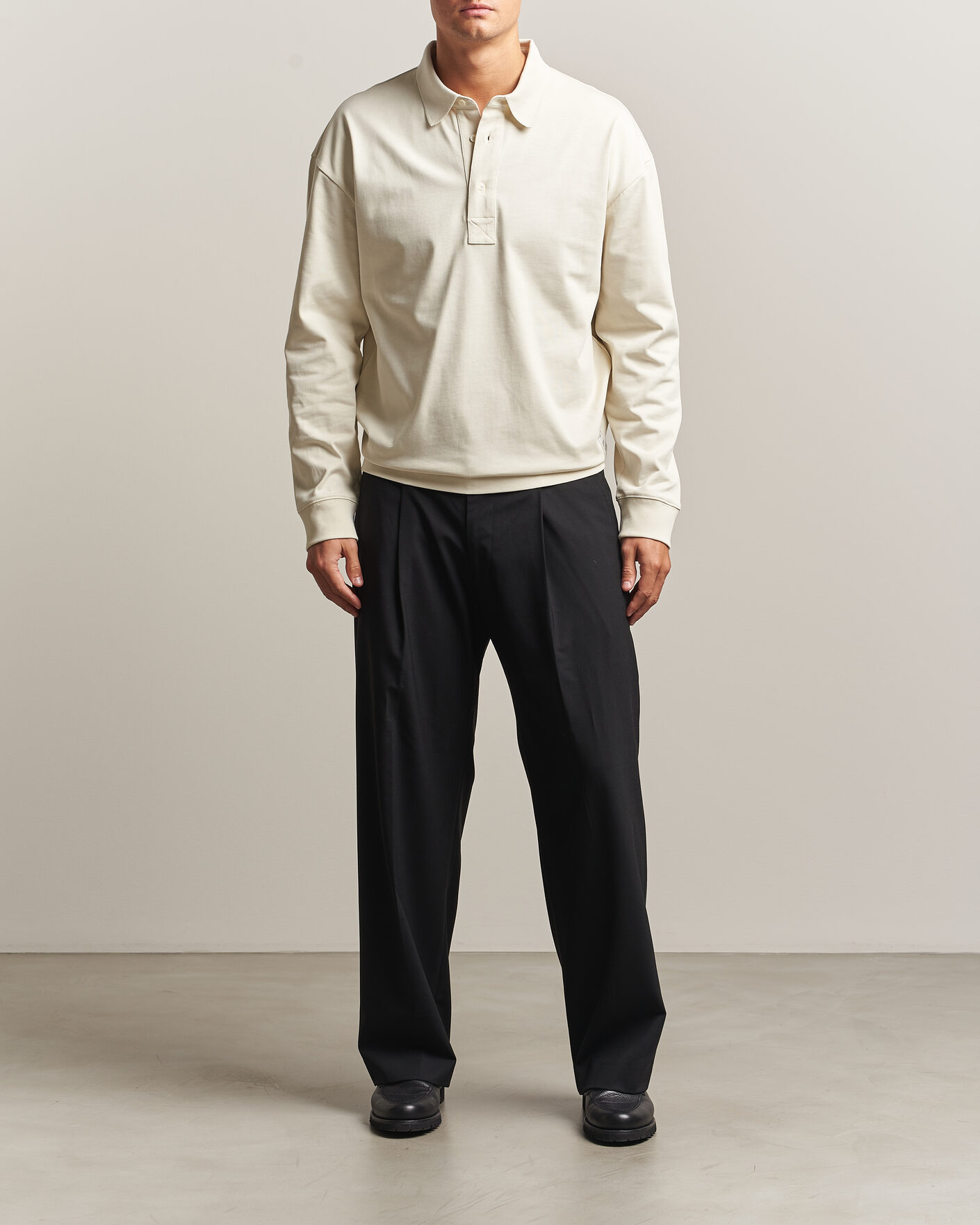 Herre | Trøjer | AMI | Heritage Logo Rugger Ivory
