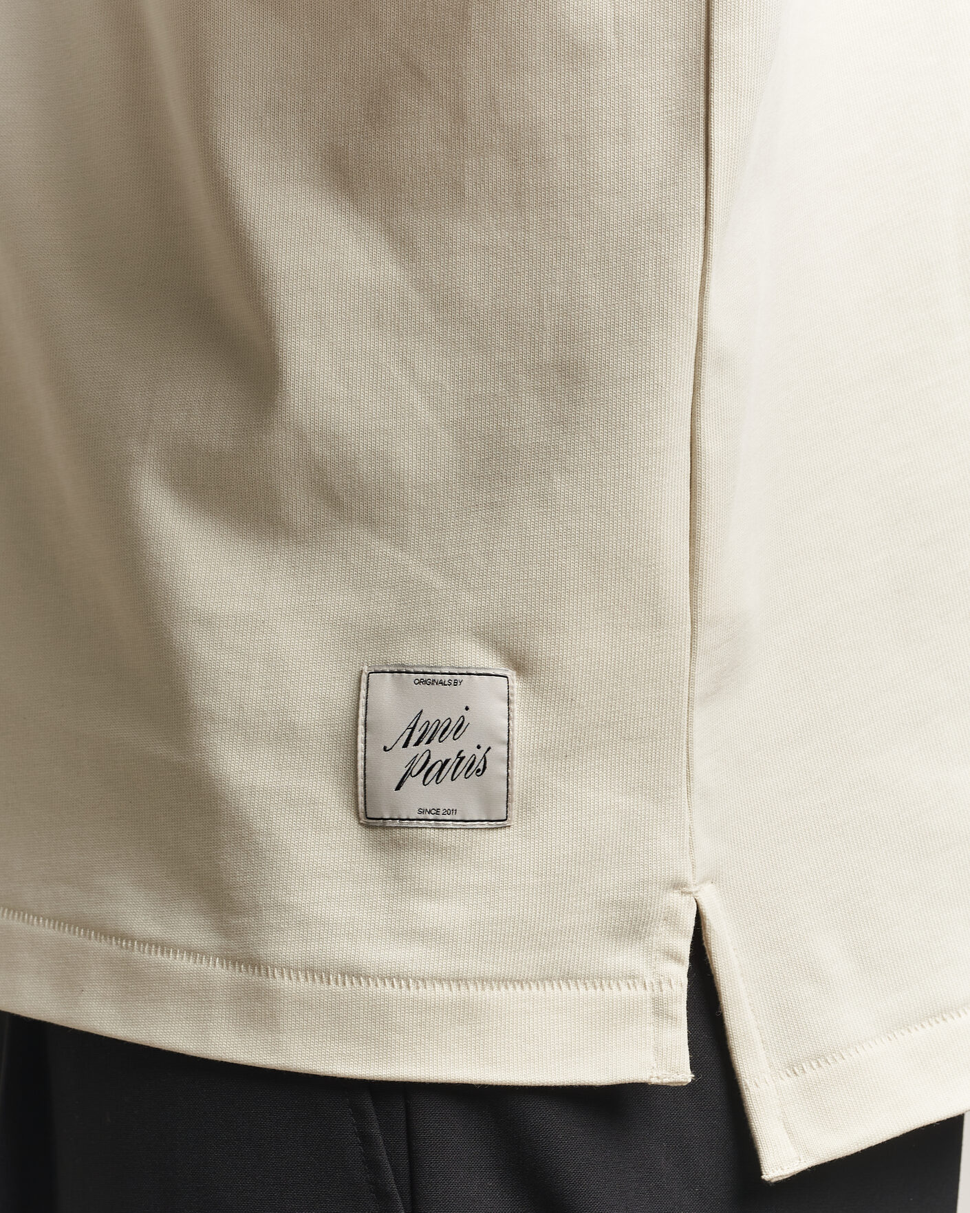 Herre | Trøjer | AMI | Heritage Logo Rugger Ivory