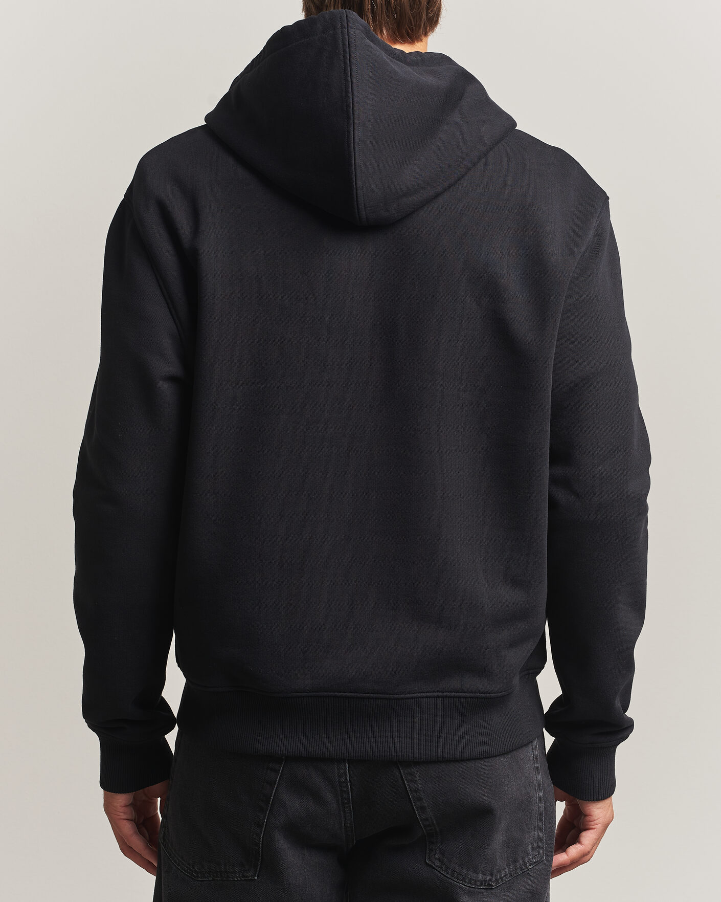Herre | Trøjer | AMI | Contrasted Heart Logo Full Zip Hoodie Black