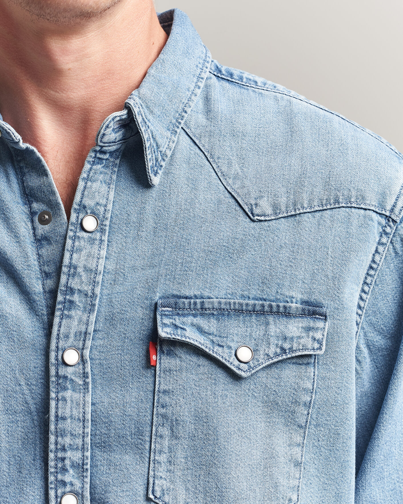 Herre | Skjorter | Levi's | Barstow Western Standard Shirt Blue Sky Mountain Light