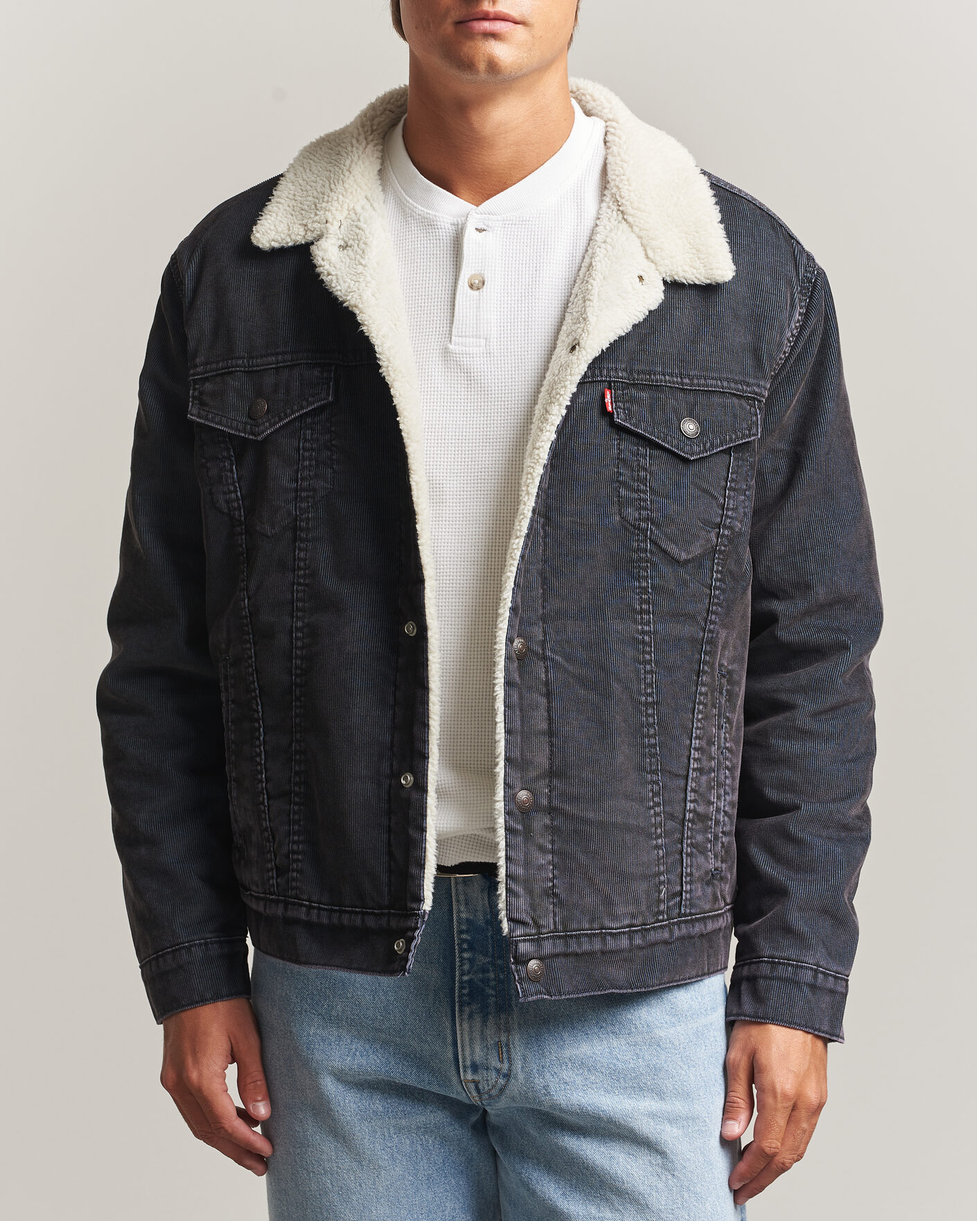 Herre | Jakker | Levi's | Type 3 Sherpa Trucker Worn-In Delft Steelhead