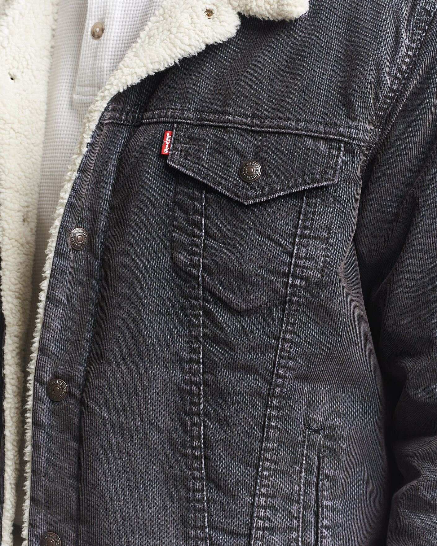 Herre | Jakker | Levi's | Type 3 Sherpa Trucker Worn-In Delft Steelhead