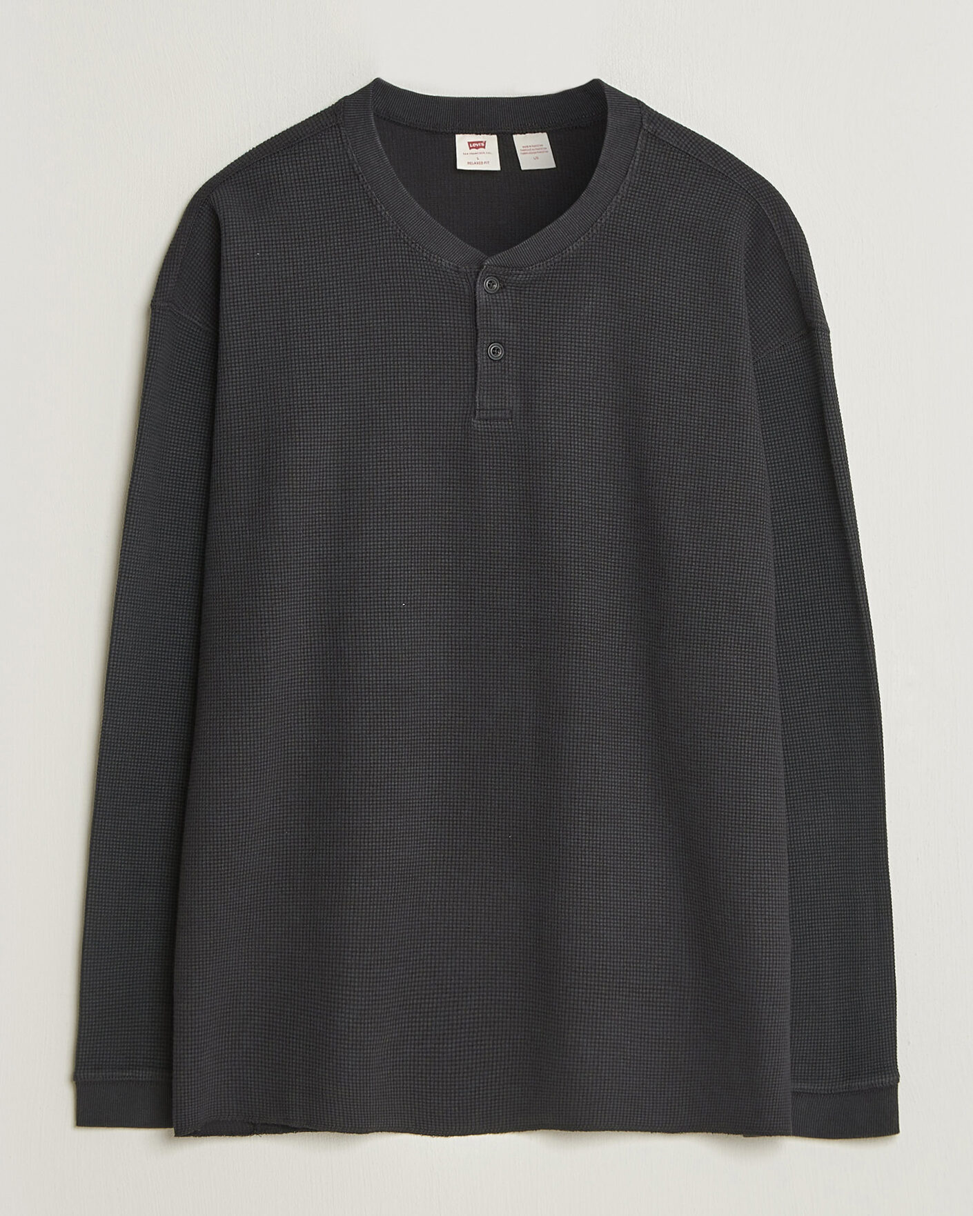 Herre | Trøjer | Levi's | Relaxed Henley Mineral Black