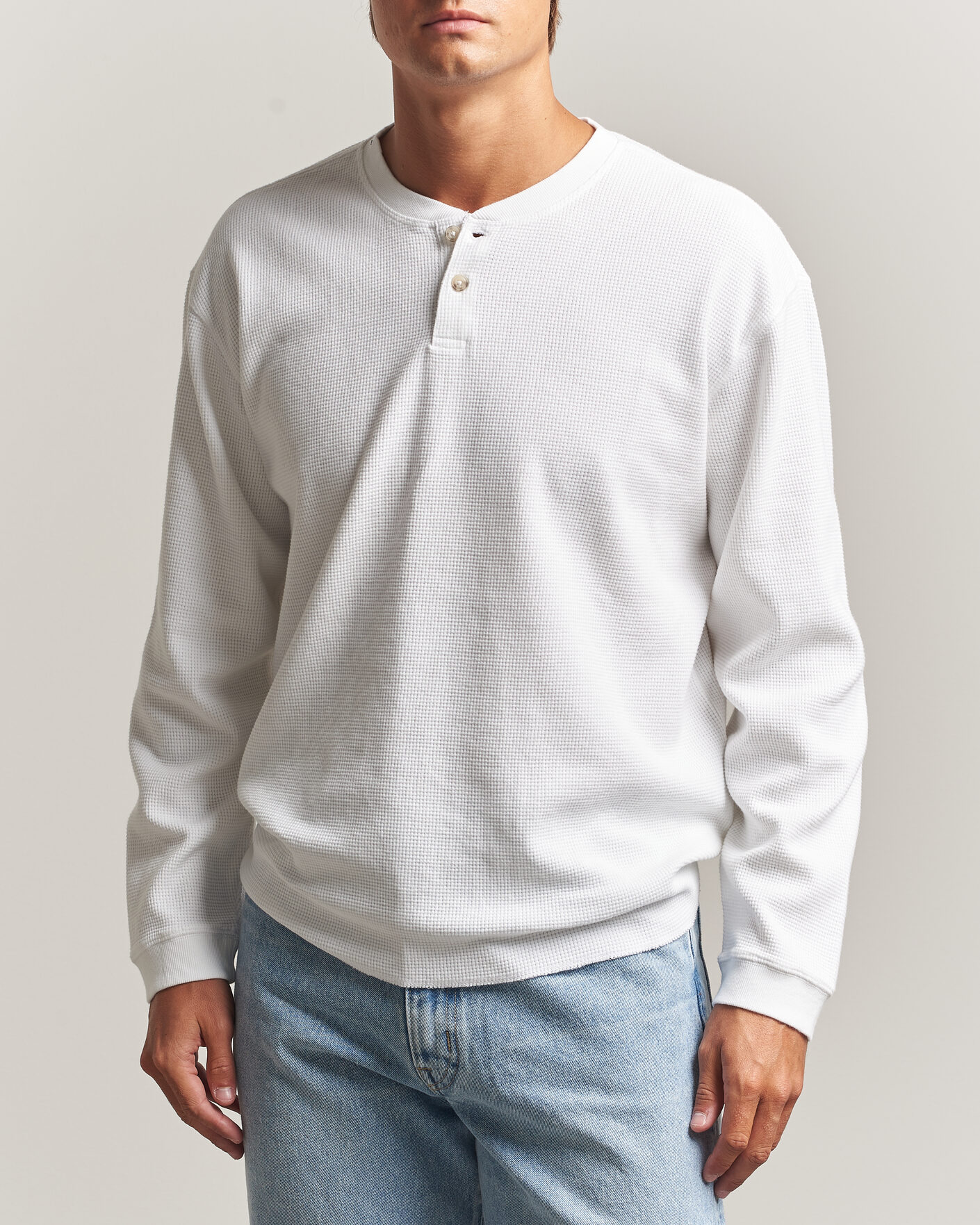 Herre | Trøjer | Levi's | Relaxed Henley Bright White