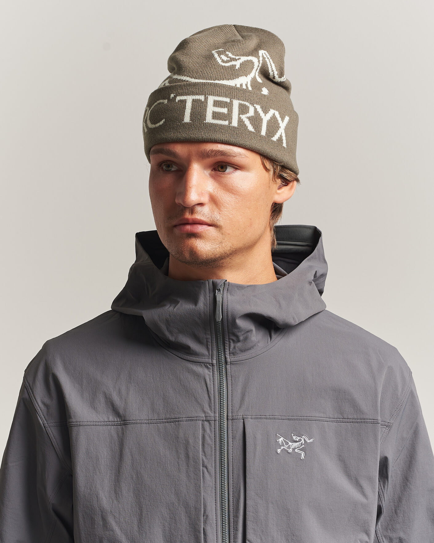 Herre | Huer | Arc'teryx | Bird Word Beanie Mongoose/Sea Salt
