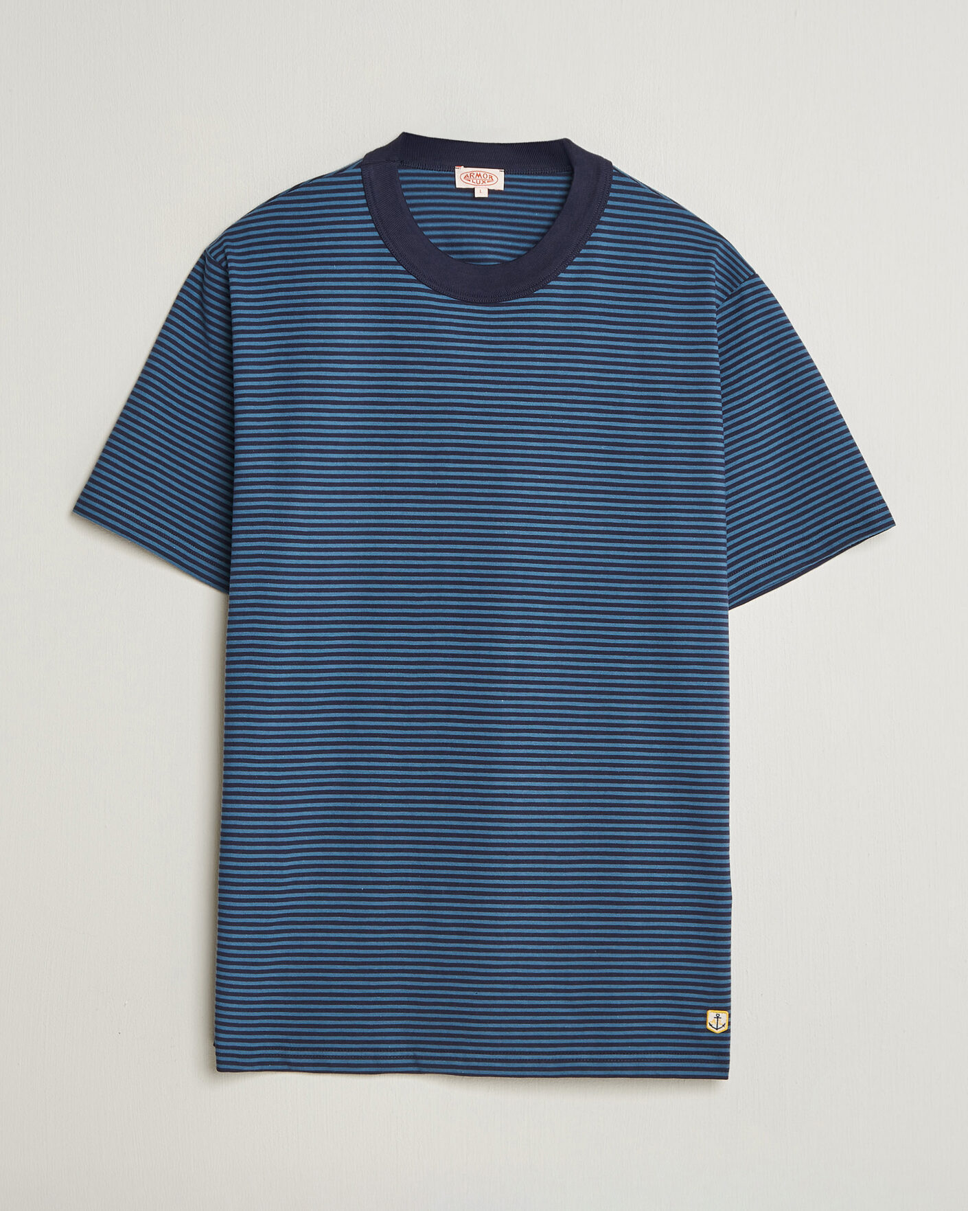 Herre | T-Shirts | Armor-lux | Héritage Callac Striped T-Shirt Navy/Teal