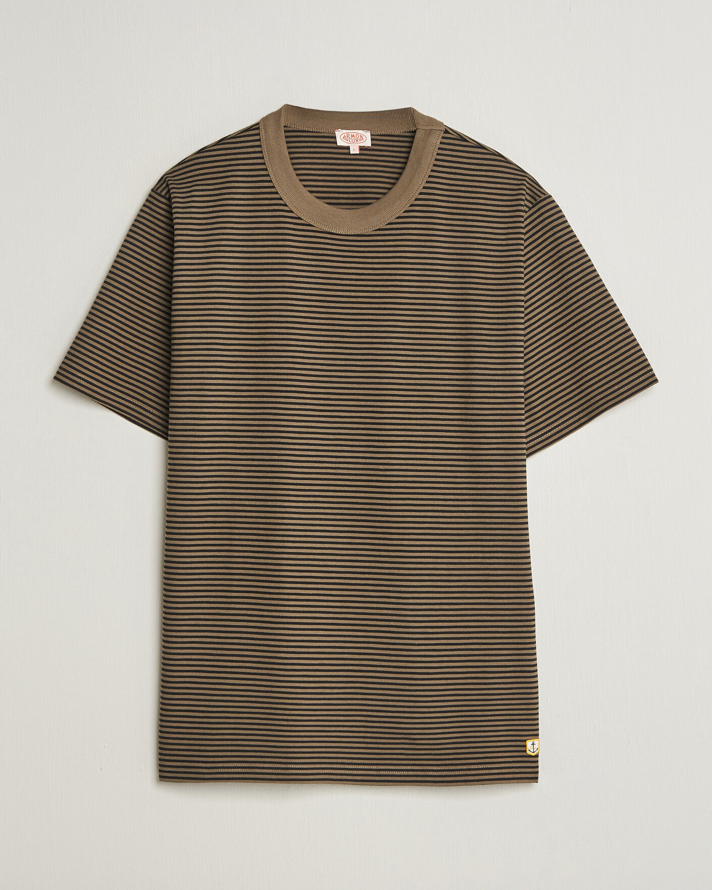 Herre | T-Shirts | Armor-lux | Héritage Callac Striped T-Shirt Olive/Black