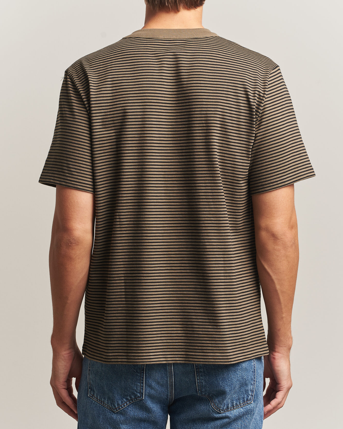 Herre | T-Shirts | Armor-lux | Héritage Callac Striped T-Shirt Olive/Black